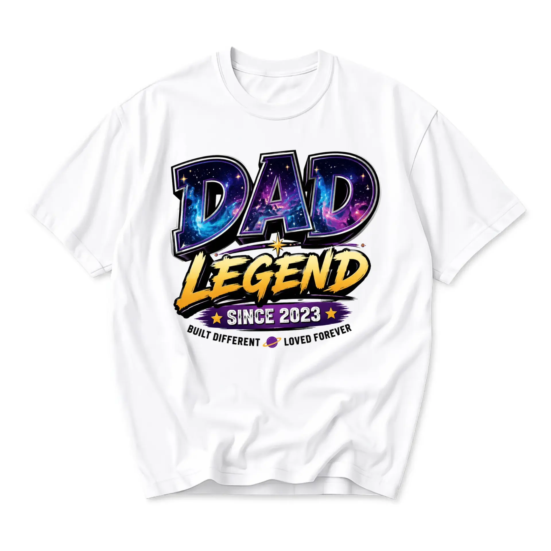 Graphic Tee Dad Legend Since 2023 Unisex Shirt Casual Crew Neck Tops for Everyday Wear and Unique Gift Present