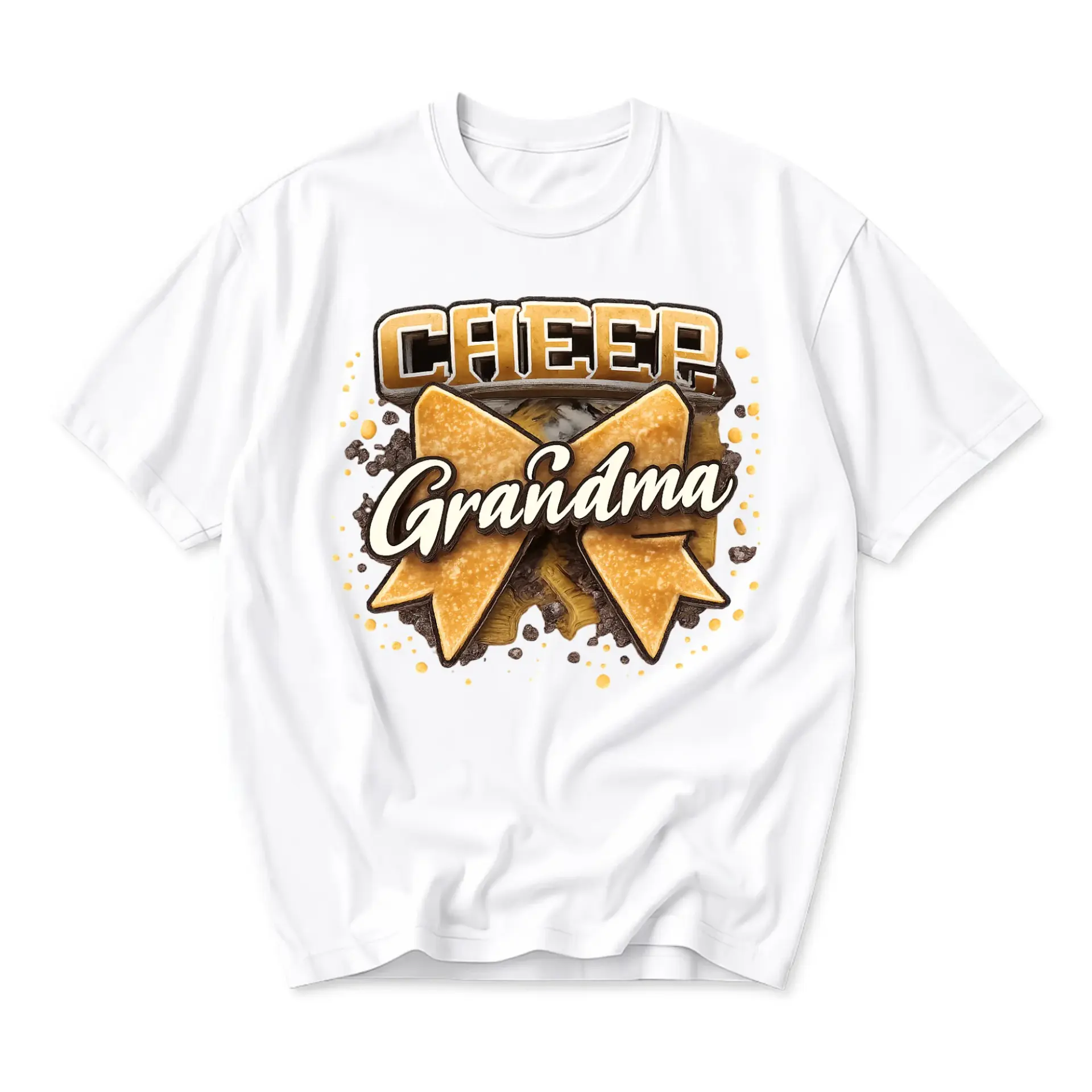Graphic Tee Cheer Grandma Shirt Unisex Crew Neck Cotton Blend Casual Top