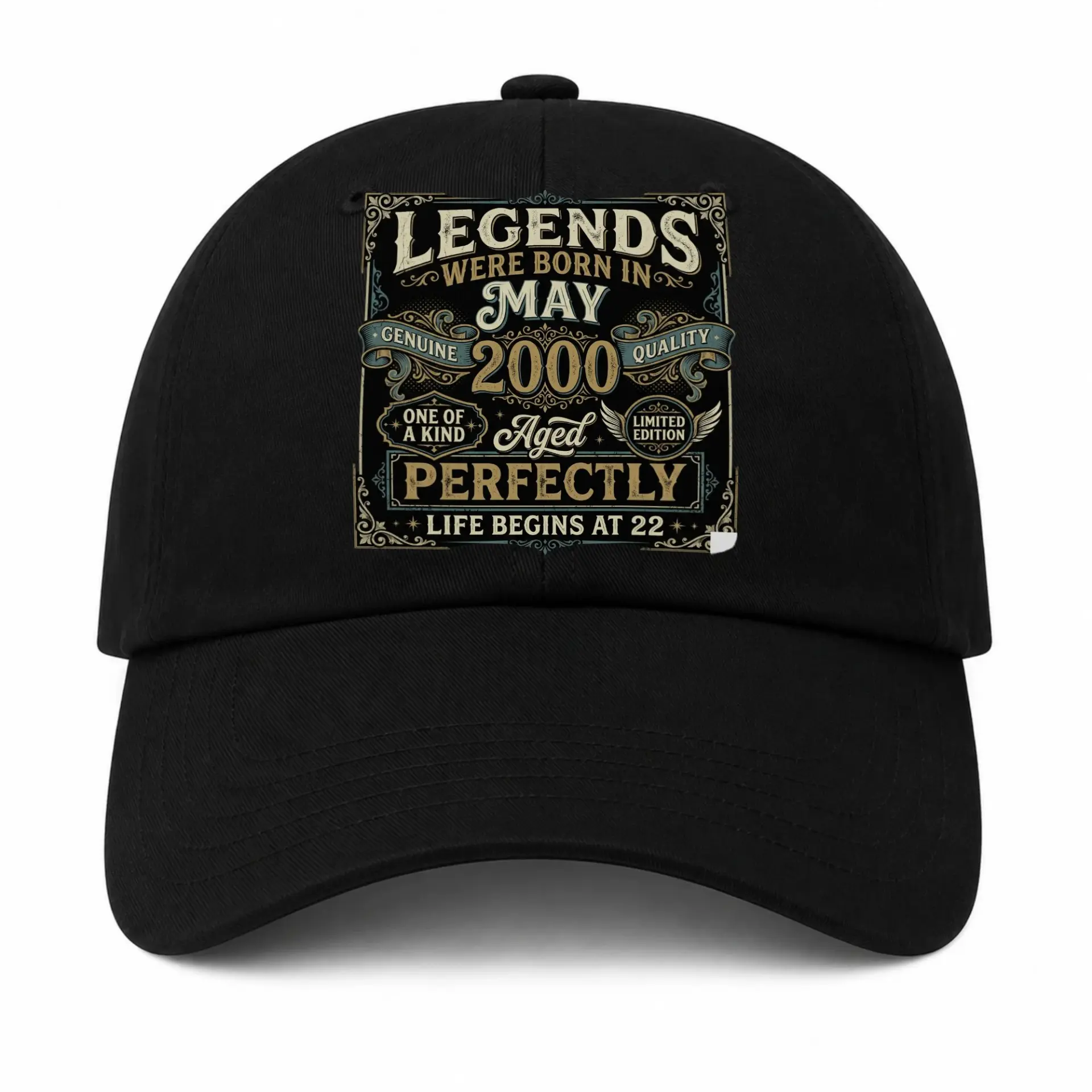 Baseball Cap May Born 2000 Vintage Style Embroidered Adult Hat