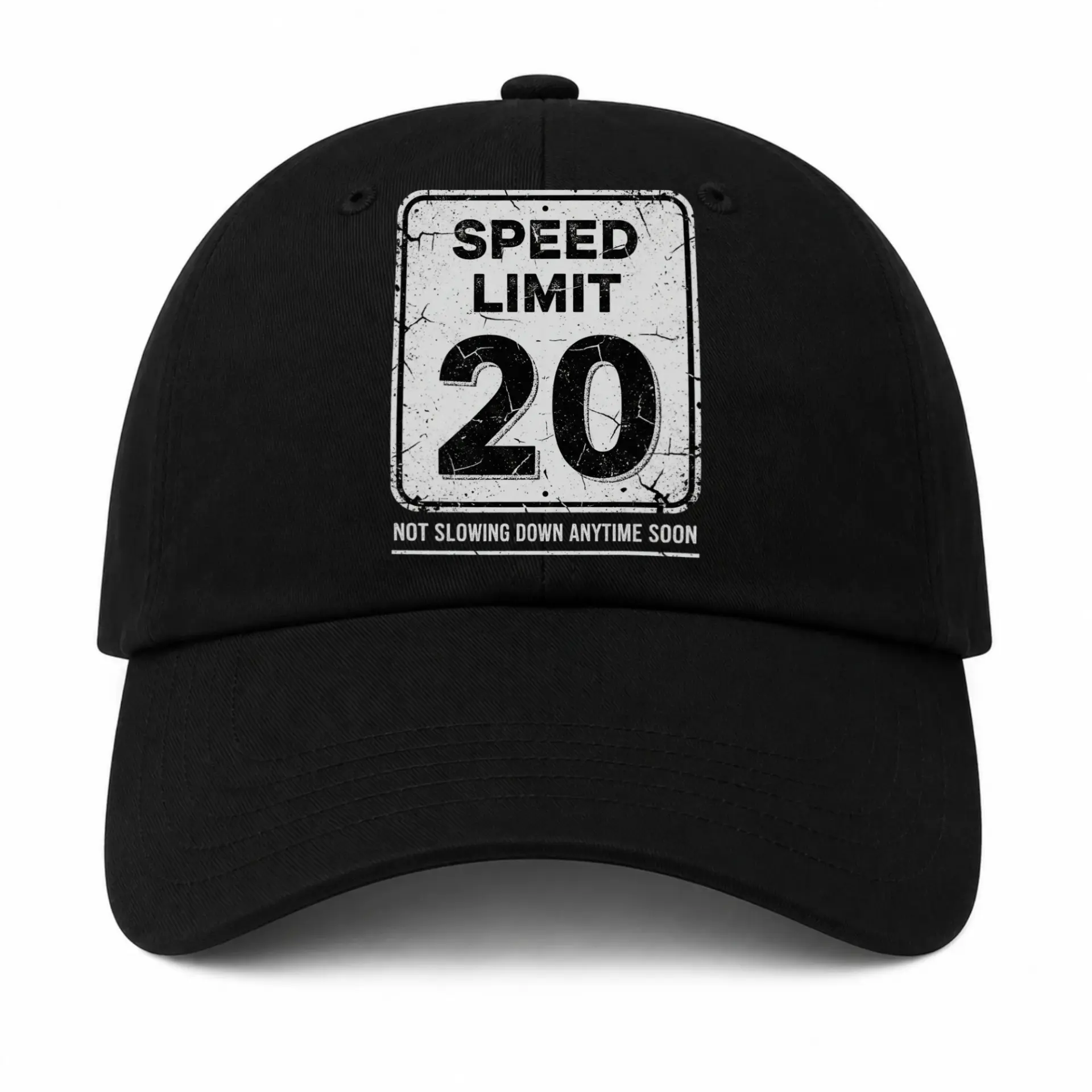 Vinyl Sticker Pack Speed Limit 20 Not Slowing Down Anytime Soon Funny Road Sign Decals for Laptops Water Bottles