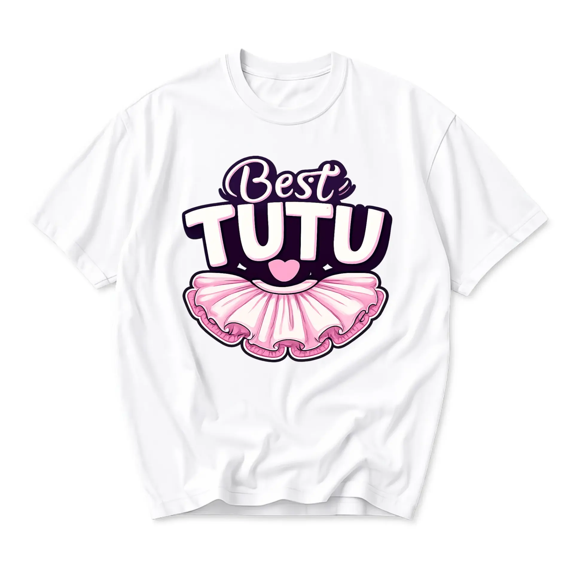 Funny Shirt Best Tutu Graphic Tee Unisex Cotton Crew Neck Casual Top Soft Breathable Everyday Apparel Comfortable Print