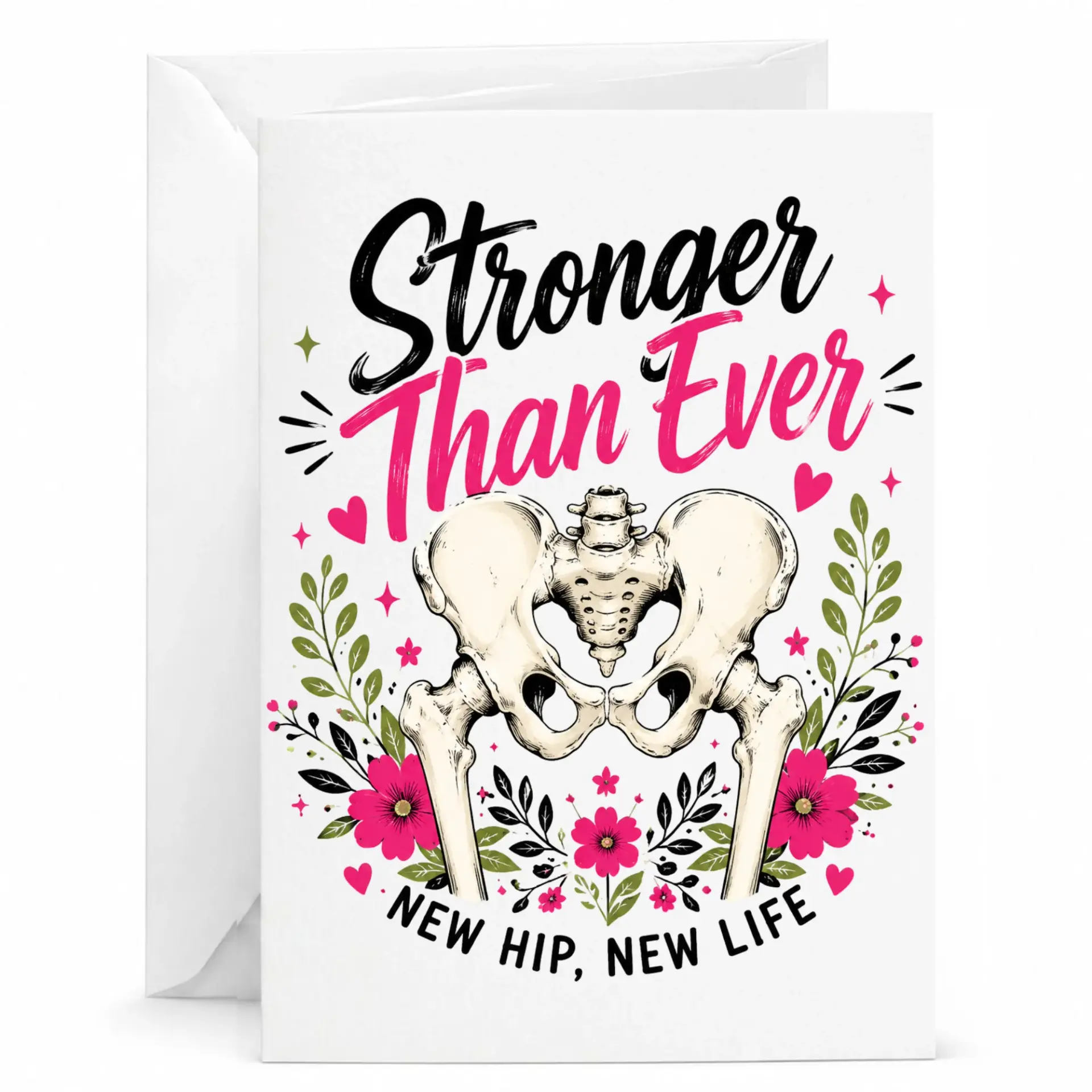 Funny Greeting Card Stronger Than Ever New Hip New Life Recovery Get Well Soon Card for Hip Replacement Surgery