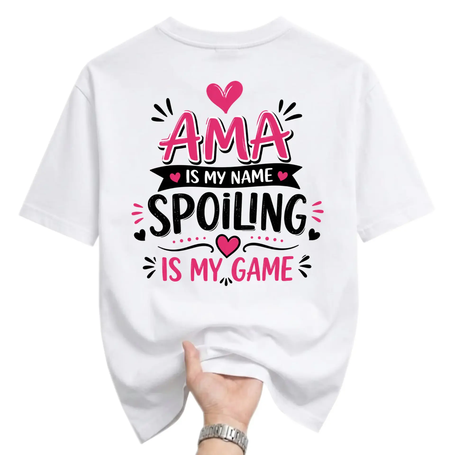Funny Shirt Ama Is My Name Spoiling Is My Game Graphic Tee Unisex Casual