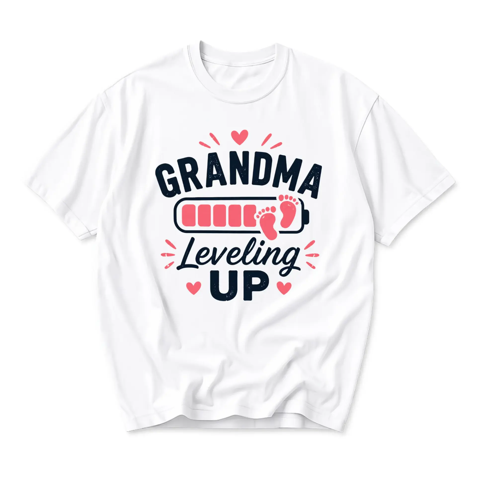 Funny Shirt Grandma Leveling up Graphic Tee Unisex Cotton Crew Neck Casual