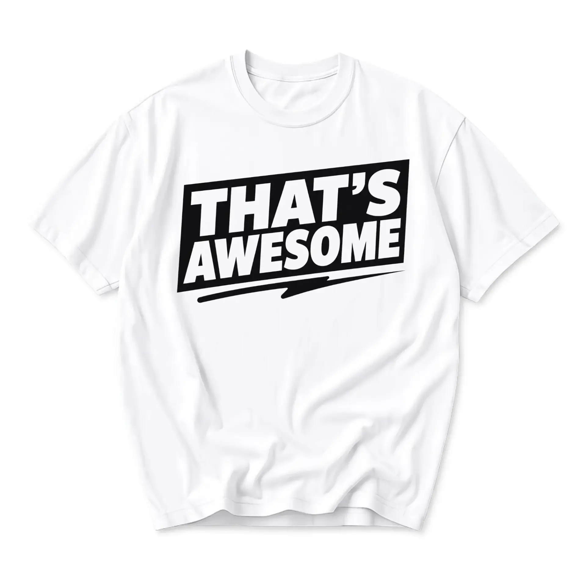 Funny Shirt That’s Awesome Graphic Tee Unisex Crew Neck Casual Cotton Blend Apparel for Everyday Wear and Self Expression