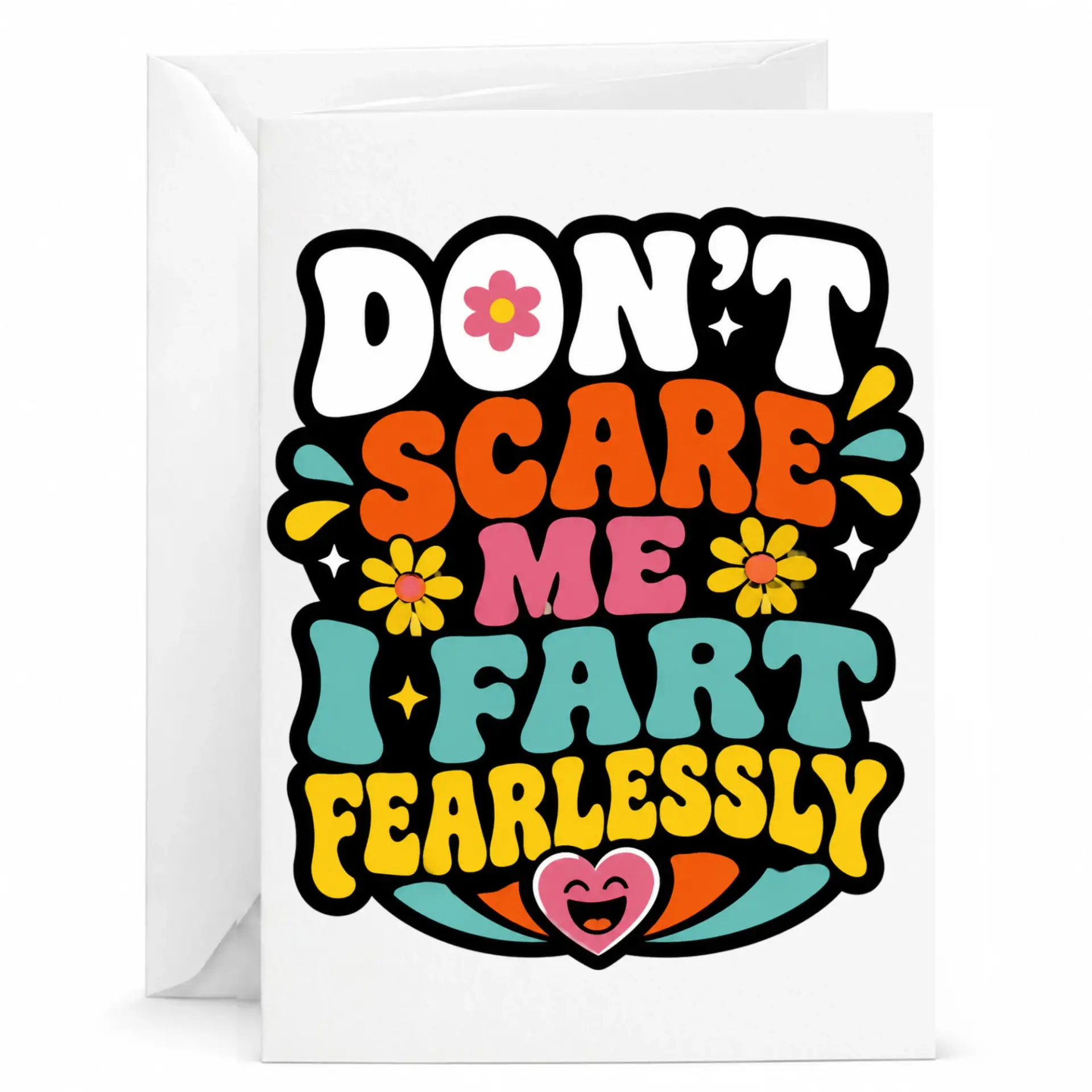 Funny Greeting Card with Retro Typography Design for Birthdays Anniversaries and Encouragement Messages