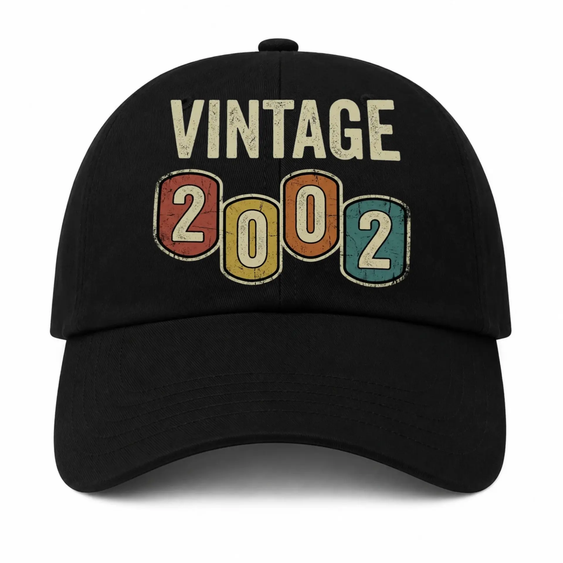 Baseball Cap Vintage 2002 Retro Design Aesthetic Embroidered Hat