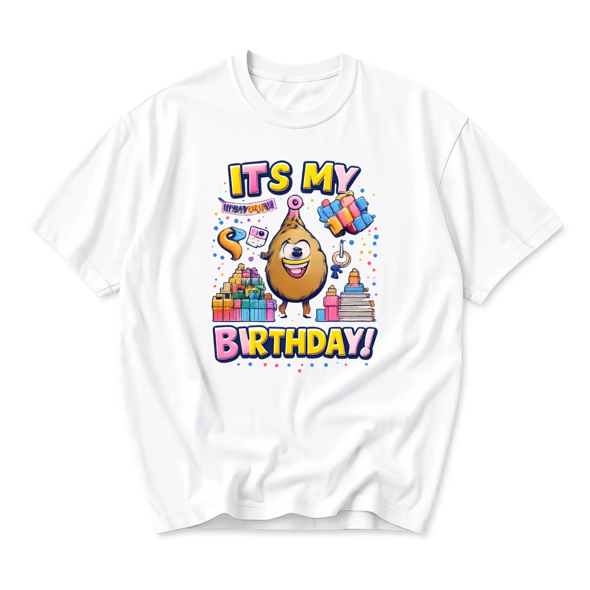 Funny Shirt Its My Birthday Graphic Tee Unisex Crew Neck Short Sleeve