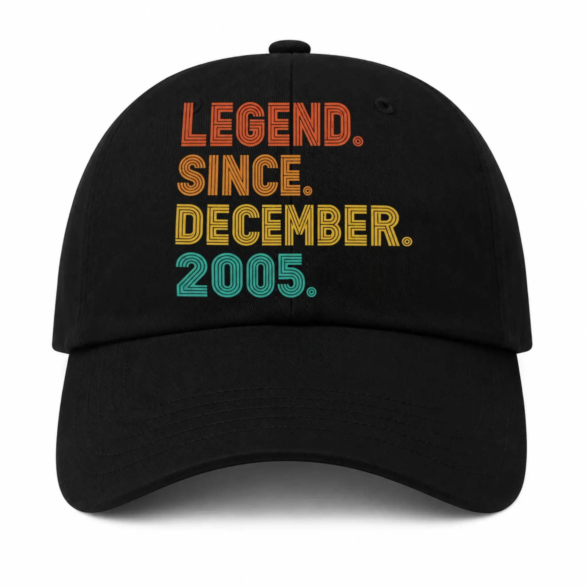 Baseball Cap Legend Since December 2005 Retro Vintage Style Hat