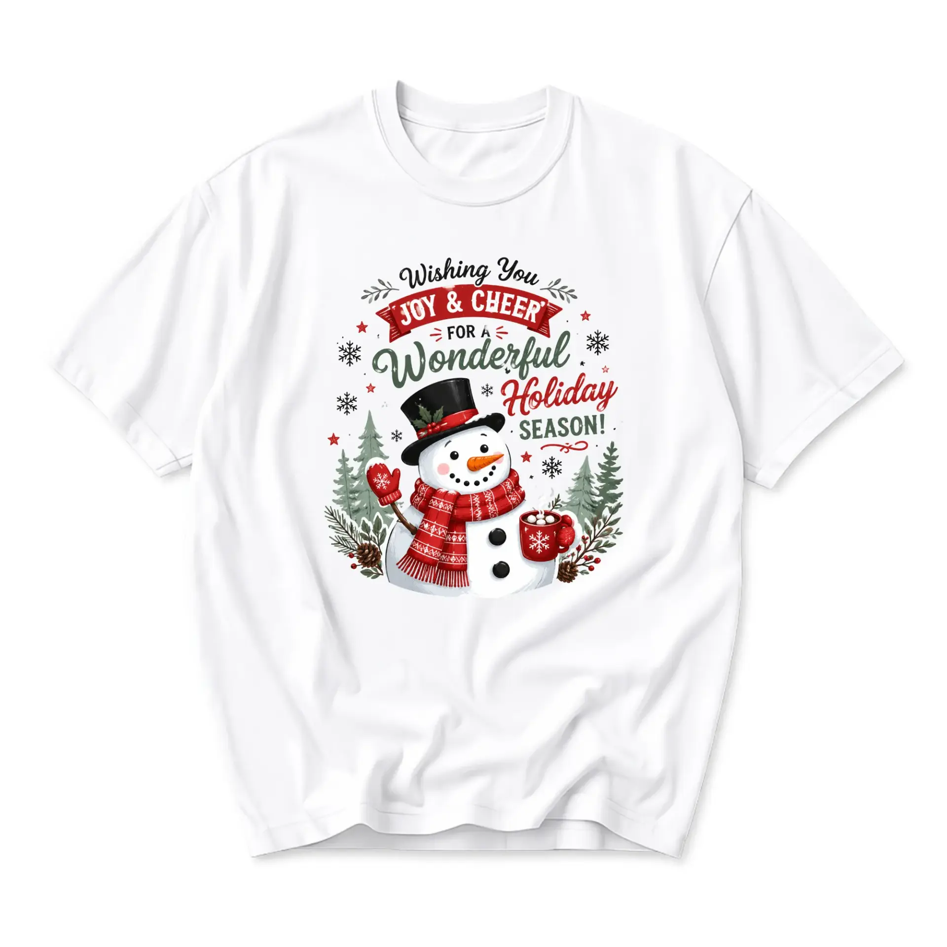 Graphic Tee Unisex Snowman Winter Holiday Shirt Featuring Festive Christmas Design Soft Cotton Crew Neck Casual Top