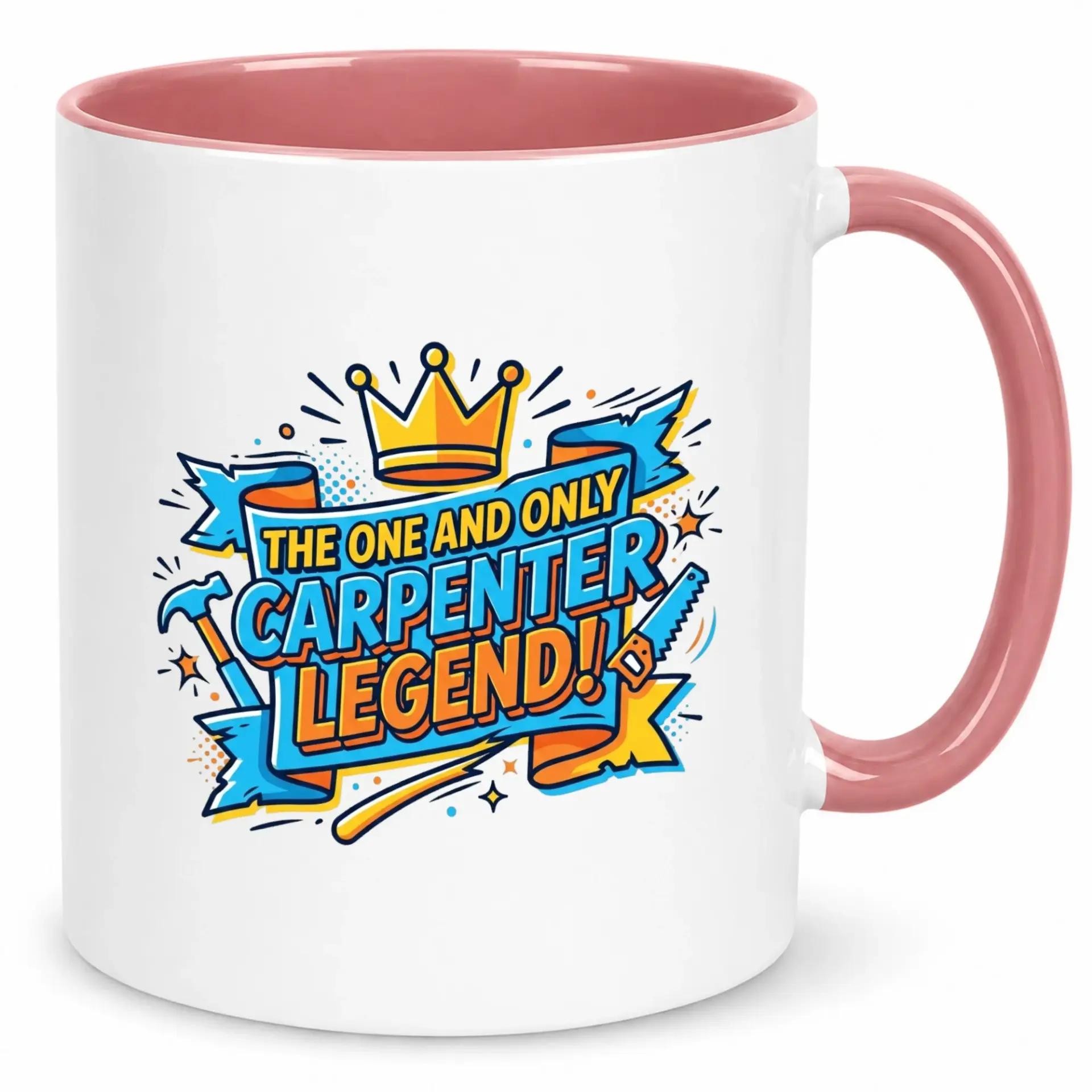 Funny Carpenter Legend Coffee Mug Premium White Ceramic Cup for Work Home or Gift Giving Skilled Tradesmen and Handymen