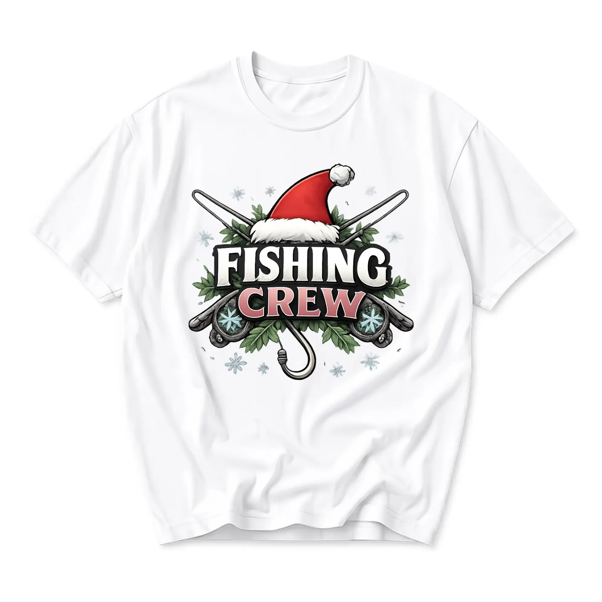T-shirt Fishing Crew Holiday Graphic Tee Unisex Casual Shirt for Season