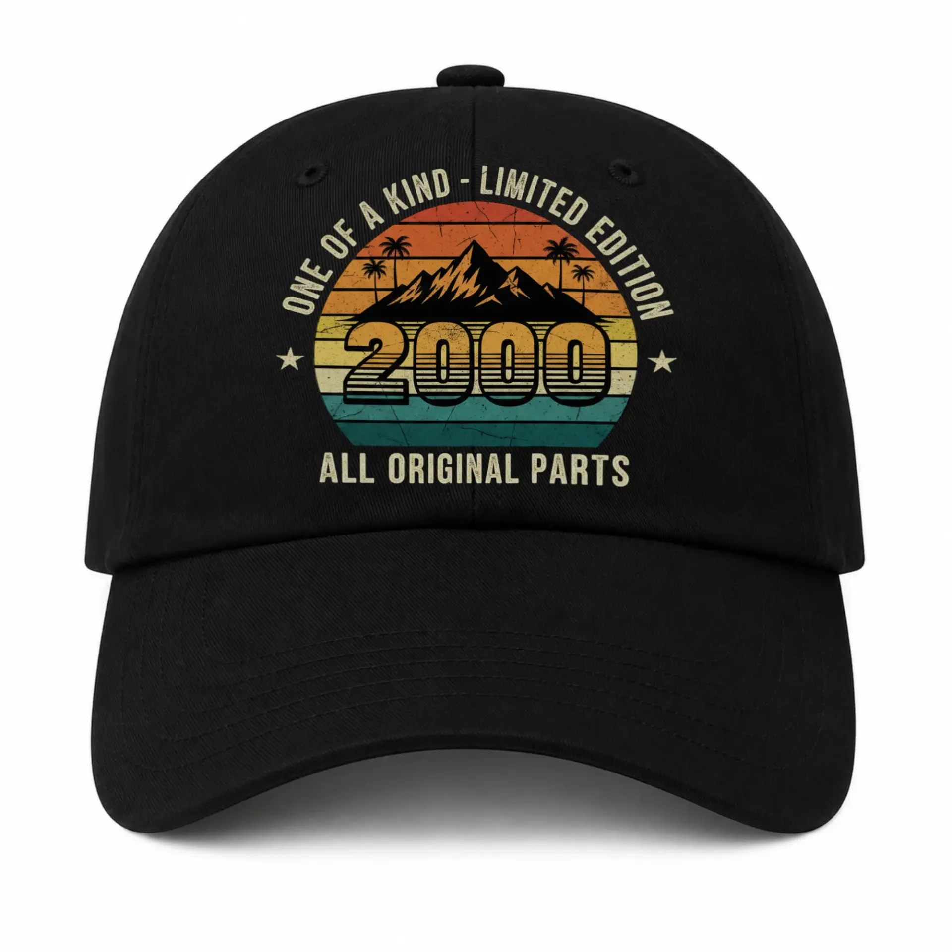 Baseball Cap Retro Sunset Mountain Graphic Printed Casual Outdoor Hat