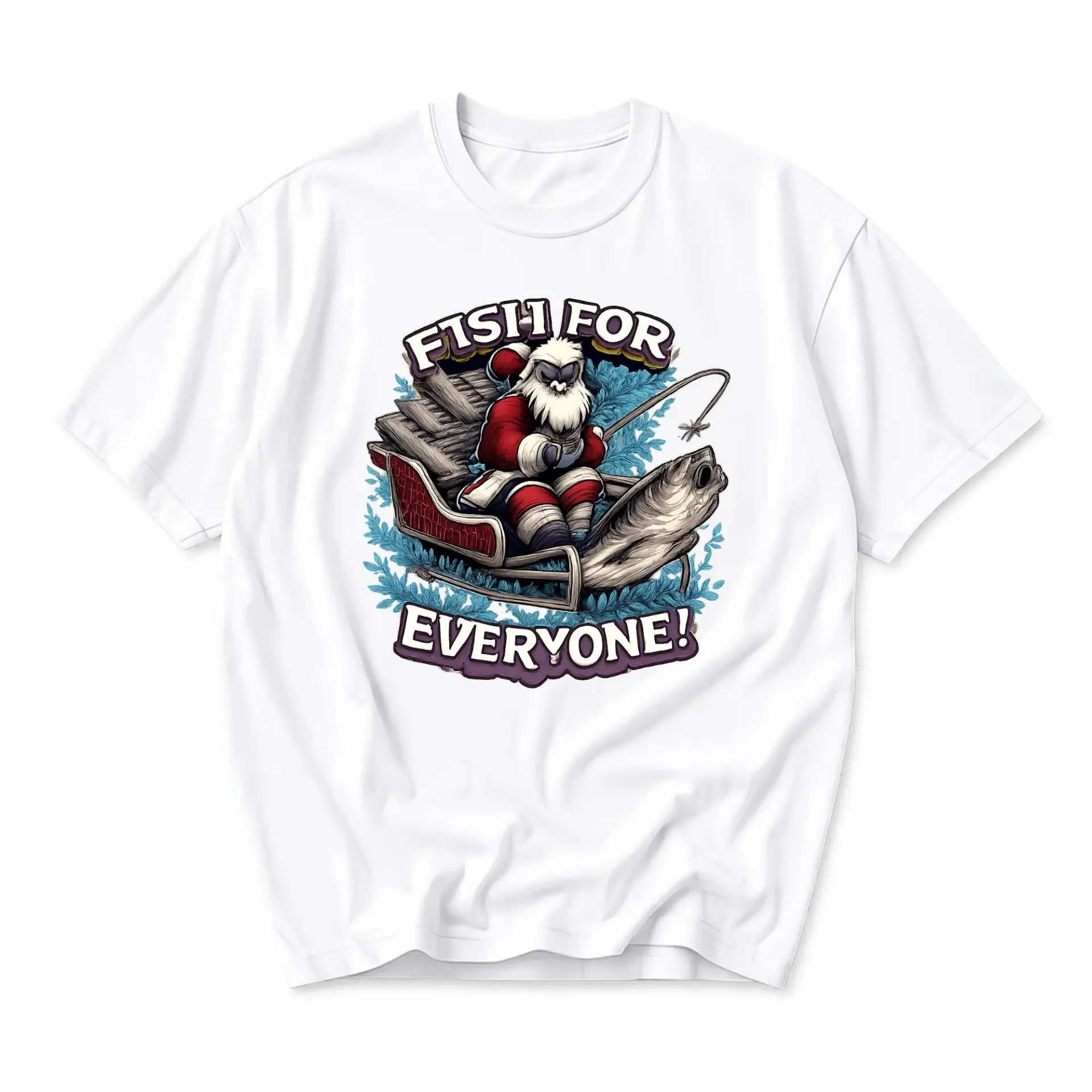 Funny Shirt Fish for Everyone Graphic Tee Unisex Casual Apparel Holiday