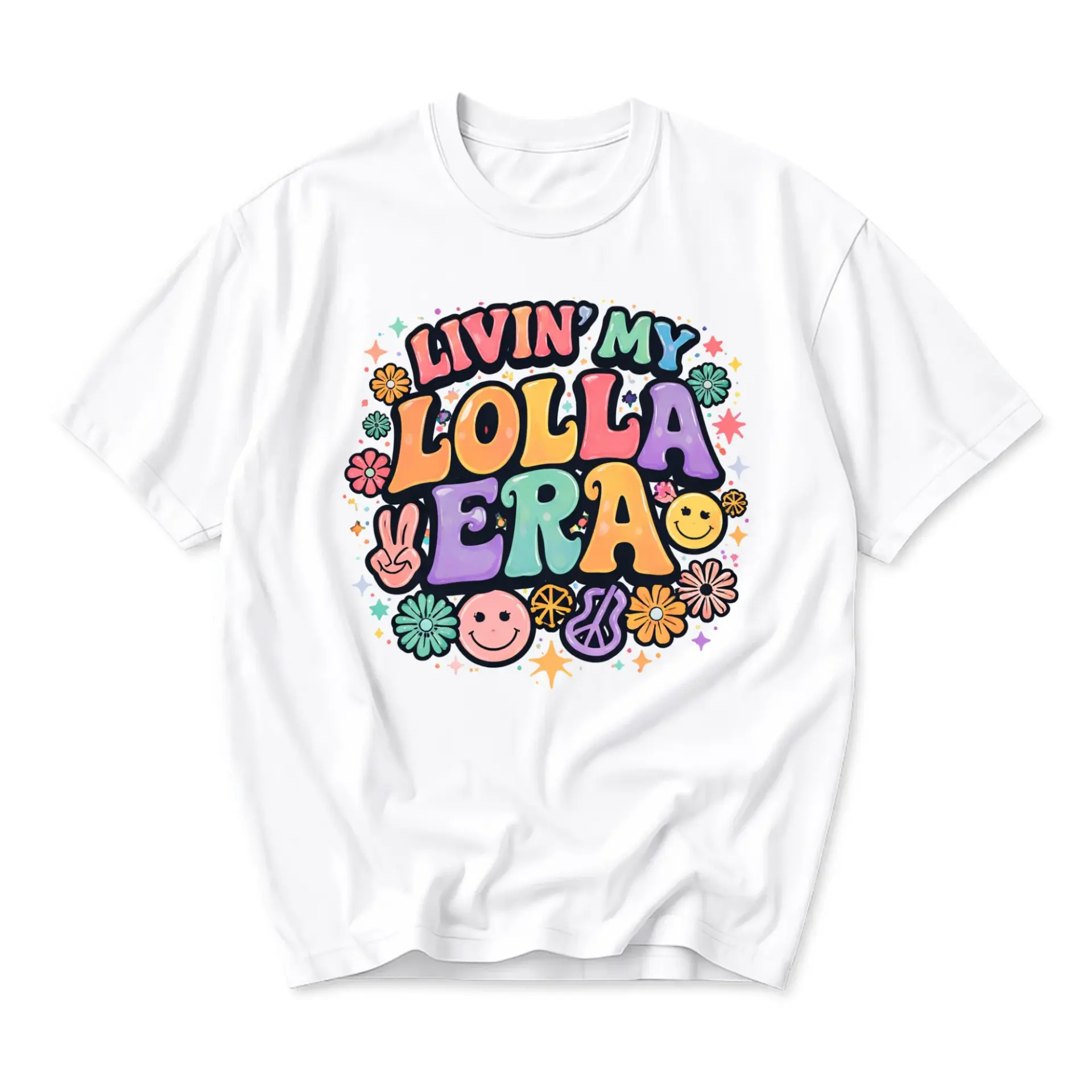 Graphic Tee My Lolla Era Retro Aesthetic Shirt Unisex Crew Neck Short Sleeve Casual Fashion Top Trendy Apparel
