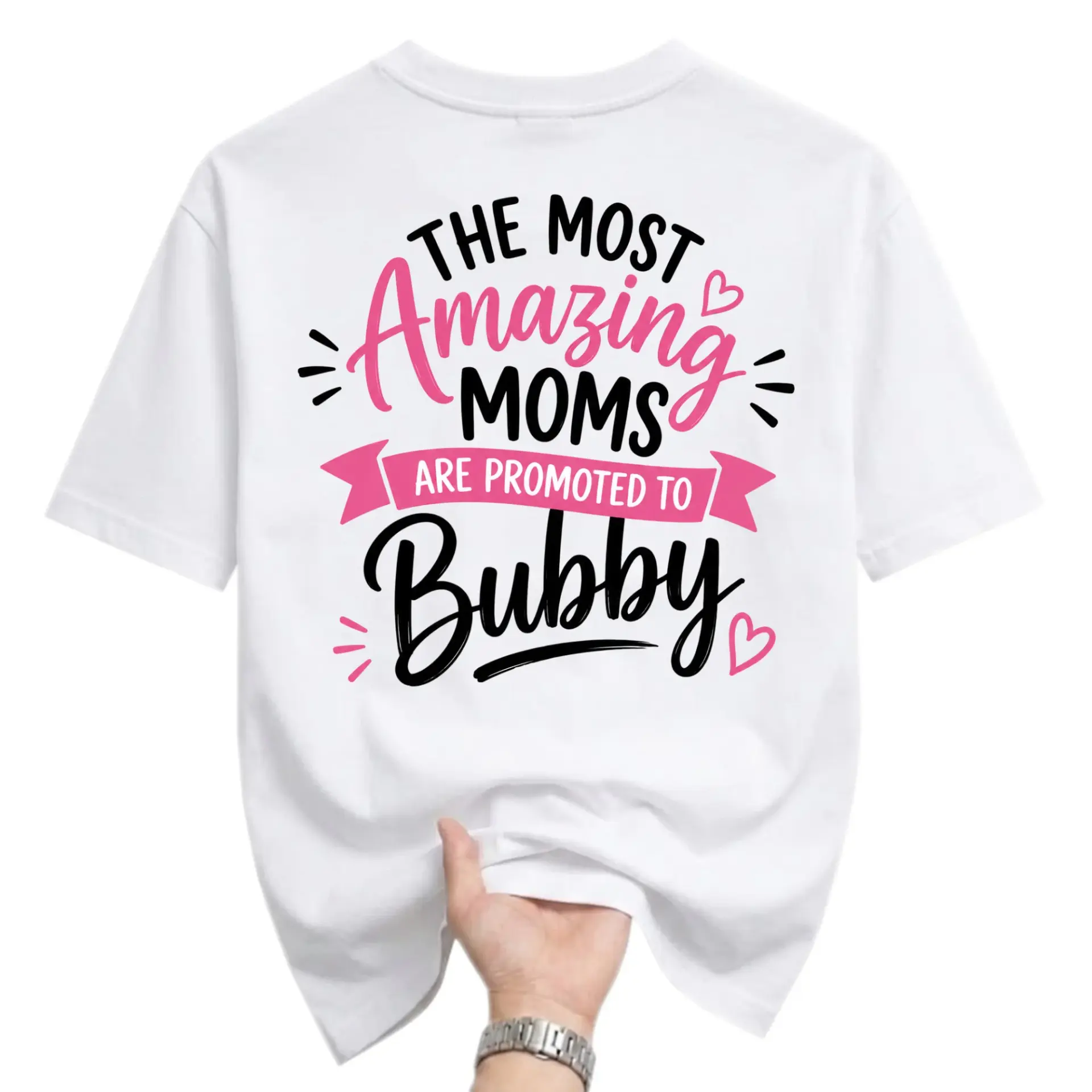 Funny Shirt the Most Amazing Moms Are Promoted to Graphic Tee Unisex Casual Crew Neck Comfortable White Top