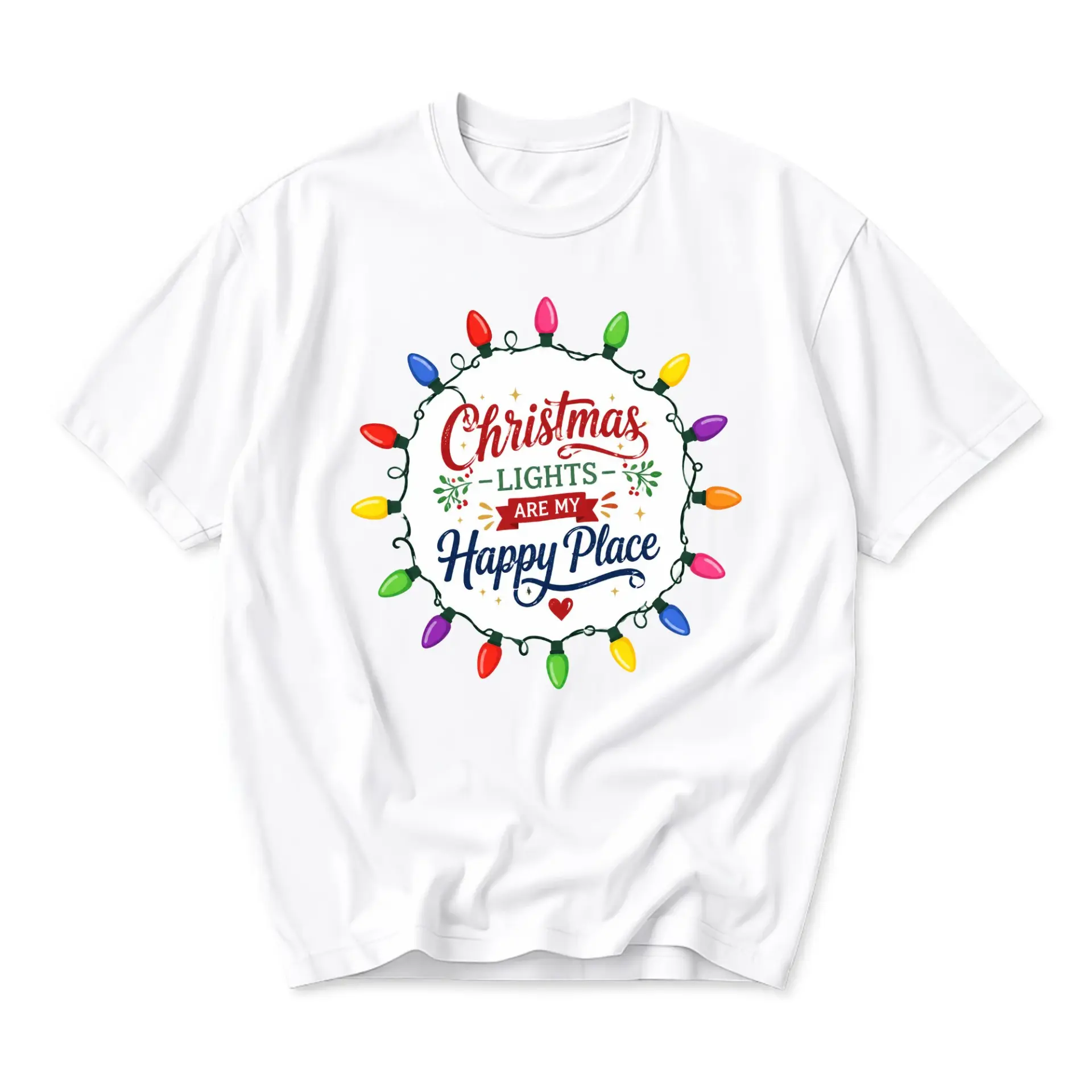 Funny Shirt Christmas Lights Are My Graphic Tee Holiday Season Unisex Crew