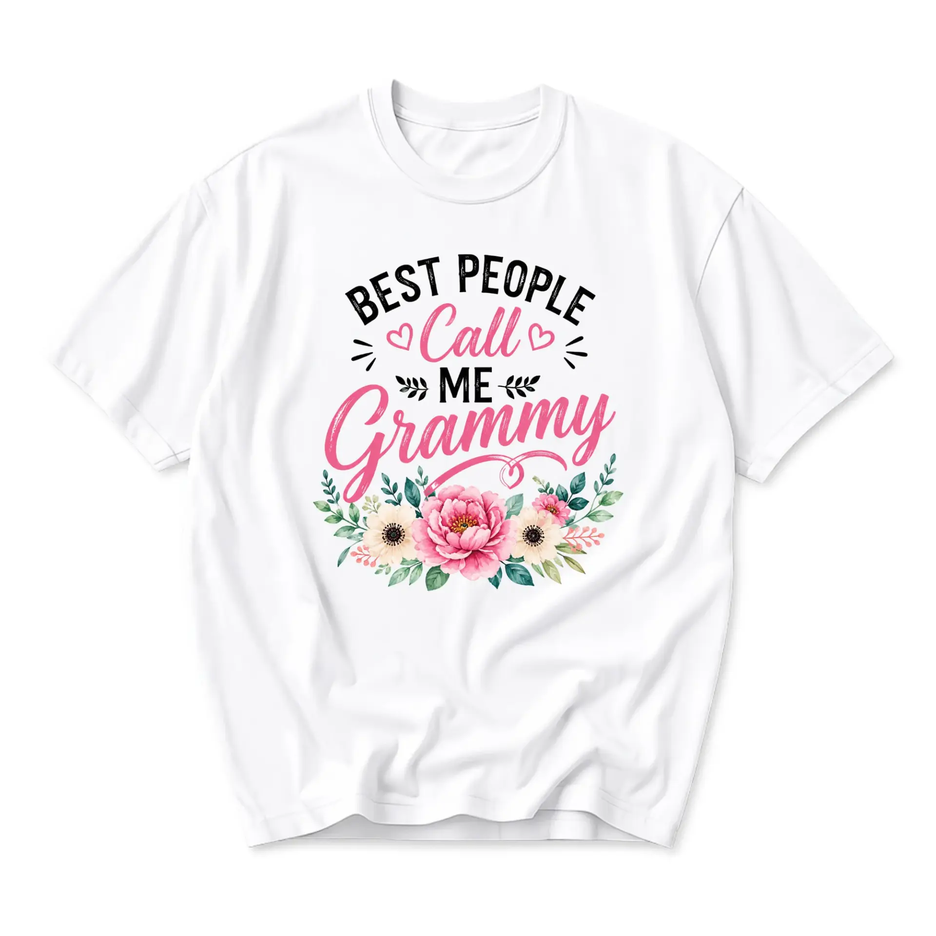 Funny Shirt Best People Call Me Floral Graphic Tee Cute Women Casual Cotton Crewneck Short Sleeve Apparel