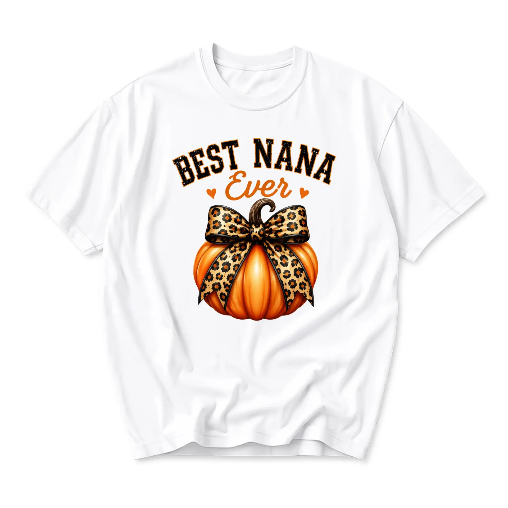 T-shirt Best Nana Ever Fall Pumpkin Graphic Tee Soft Casual Cotton Blend Crew Neck Short Sleeve Shirt for Women