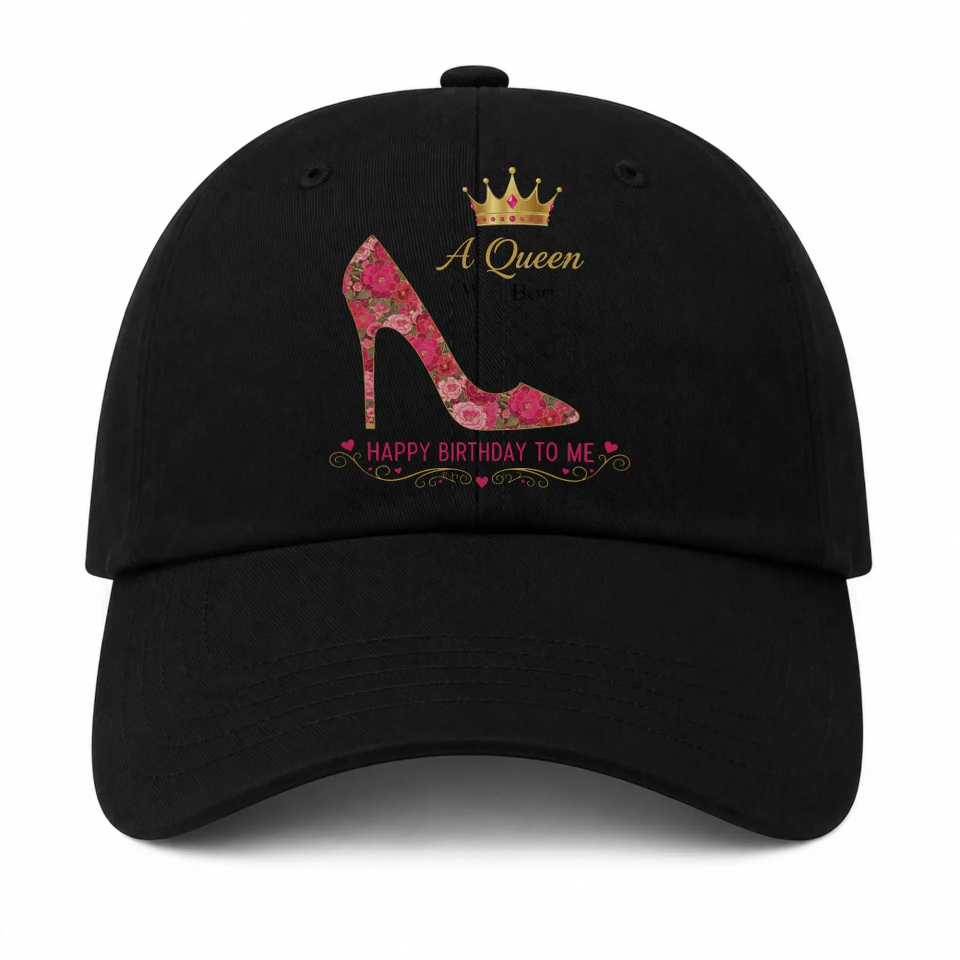 Baseball Cap Floral High Heel Shoe Embroidered Graphic Dad Hat Gift