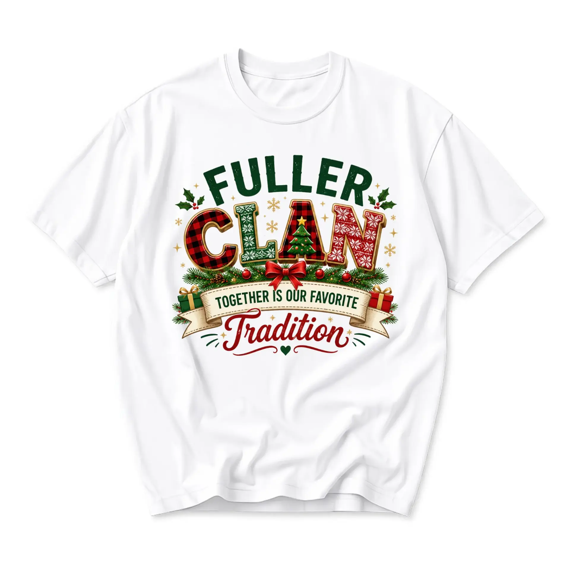 T-shirt Fuller Clan Christmas Graphic Tee Holiday Matching Group Apparel