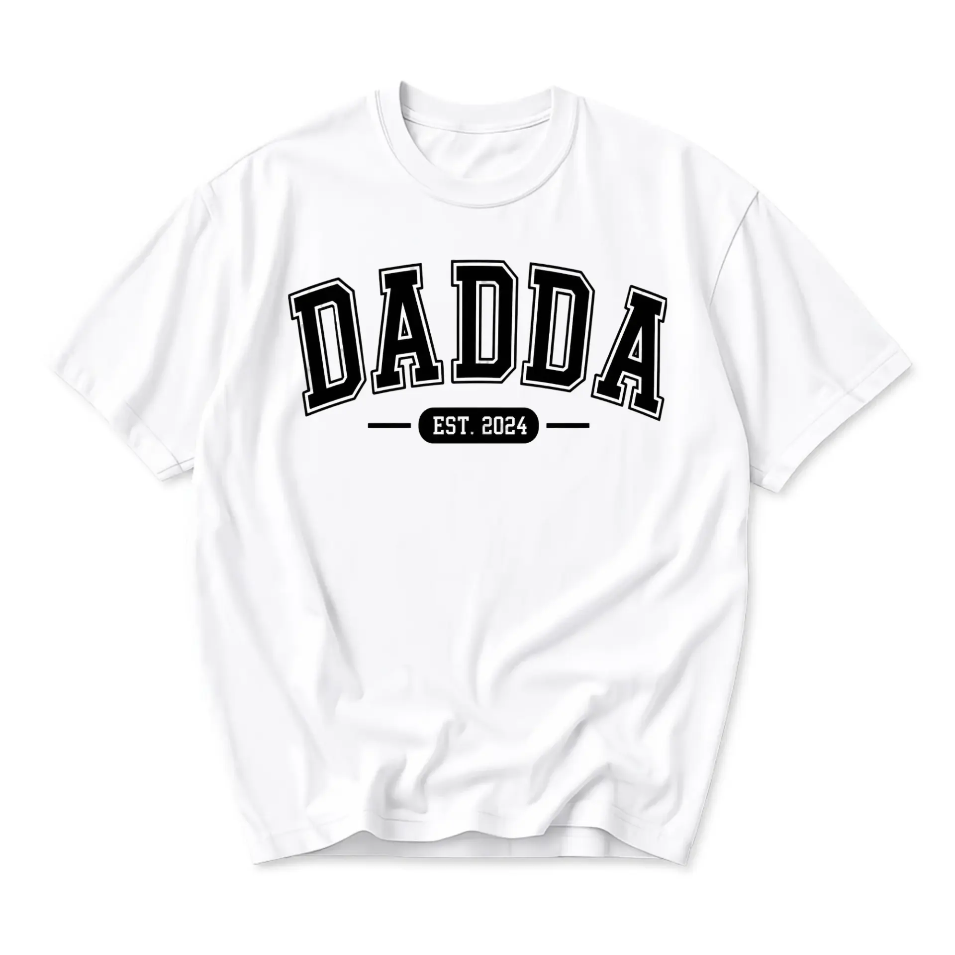 Graphic Tee Dadda Est 2024 Unisex Crew Neck Shirt Casual Short Sleeve Apparel for Men and Women Comfortable Everyday Wear