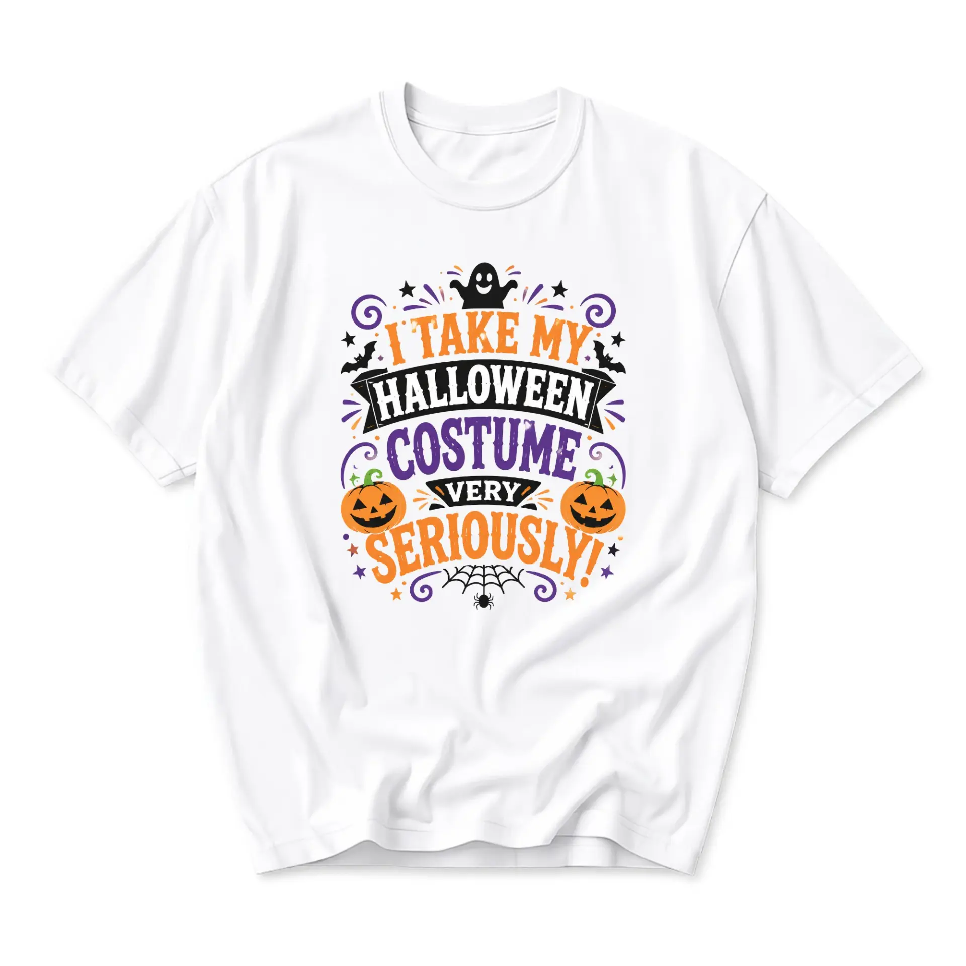 Funny Shirt I Take My Halloween Costume Very Seriously Unisex Graphic Printed T-Shirt Soft Cotton Crew Neck Tee