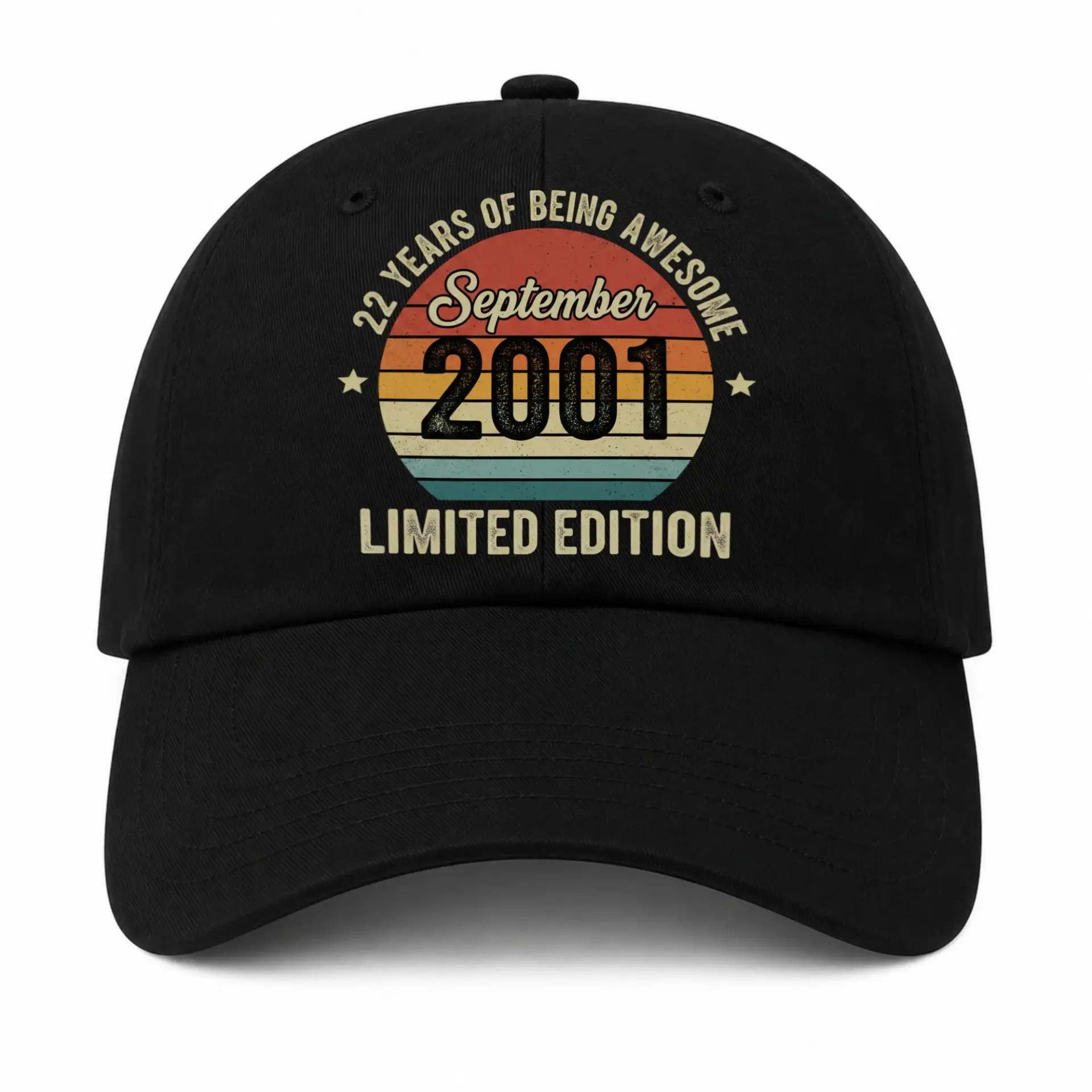 Baseball Cap 22 Years of Being Awesome Retro Sunset Graphic Dad Hat