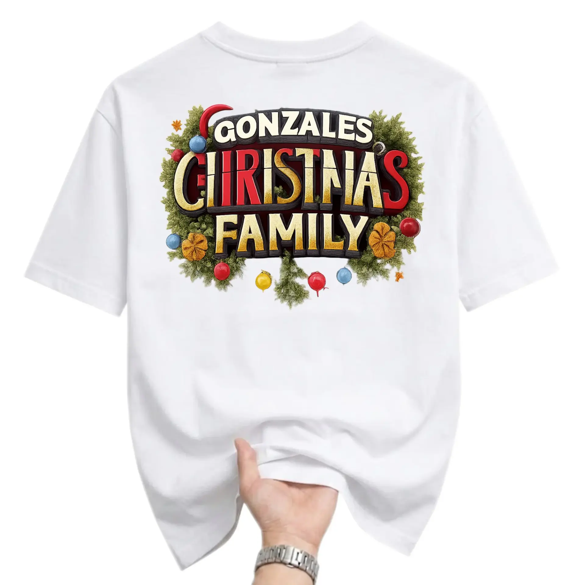 Graphic Tee Gonzales Christmas Family Holiday Season Shirt Casual Short