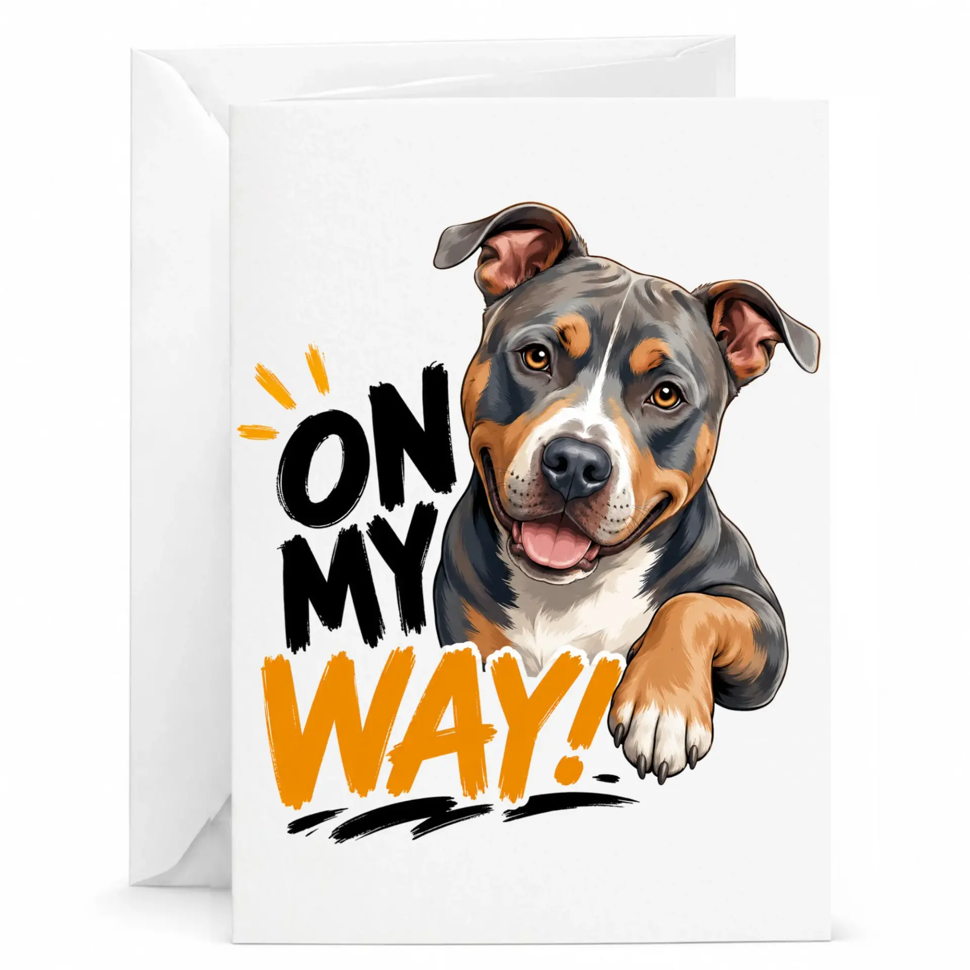 Funny Dog Greeting Card on Illustration Cute Pet Lover for Birthday Anniversary Congratulations Encouragement
