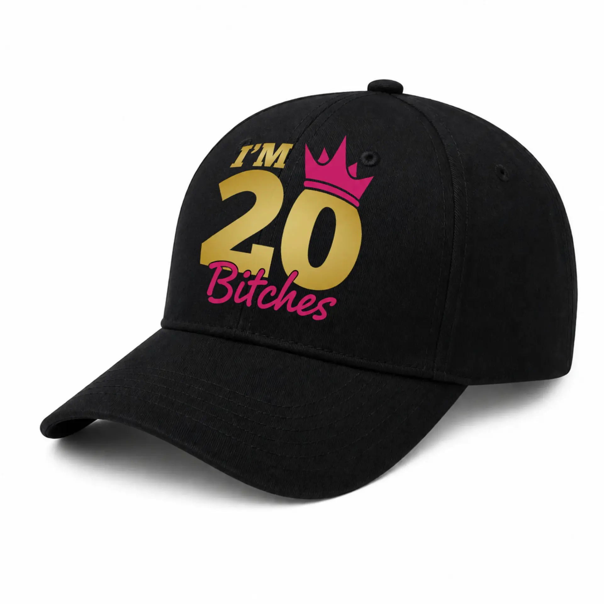 Vinyl Sticker Pack 20th Birthday Celebration Decal Set Featuring Gold Numbering and Pink Crown Design Graphics