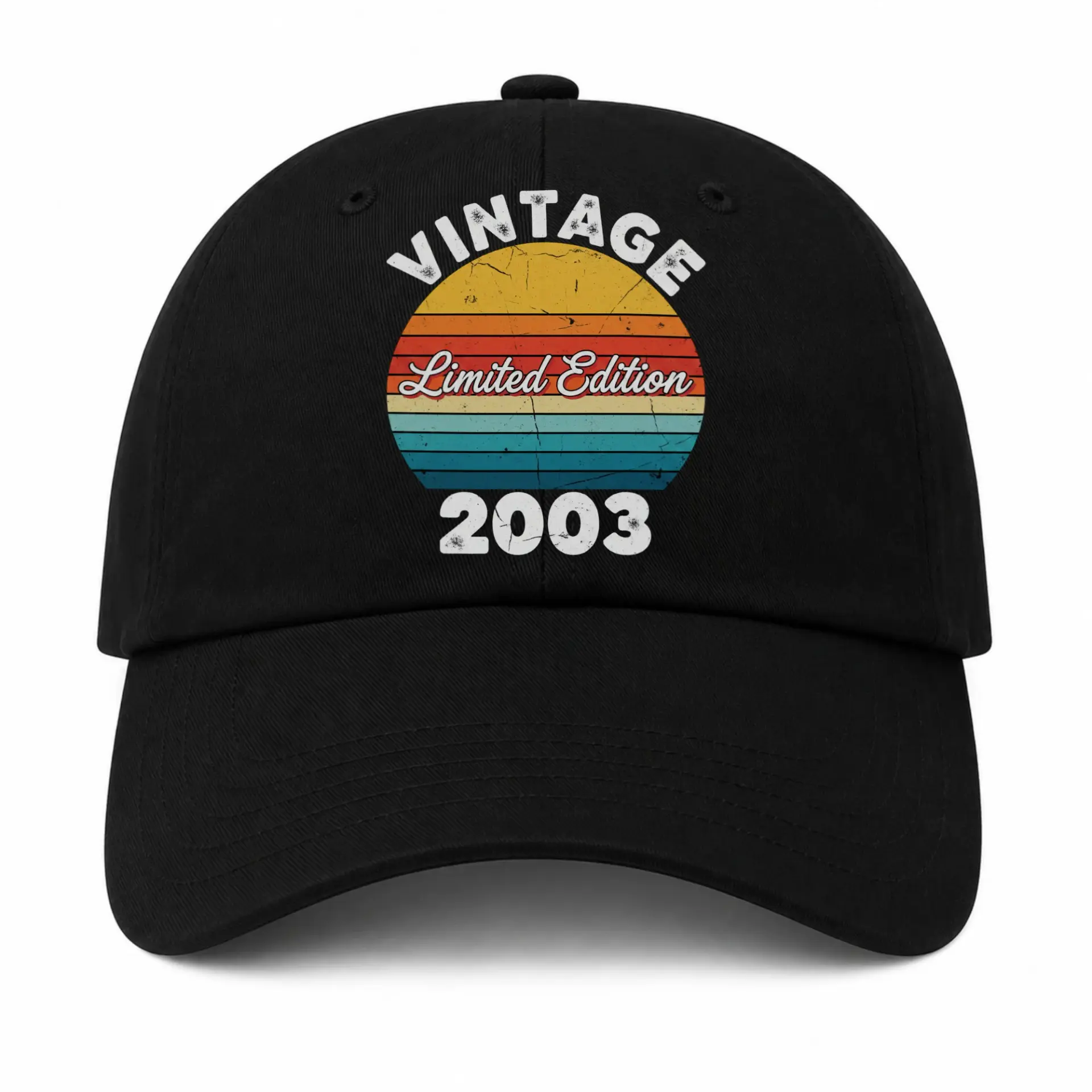 Baseball Cap Retro Sunset Design Vintage Style Adjustable Cotton Dad Hat