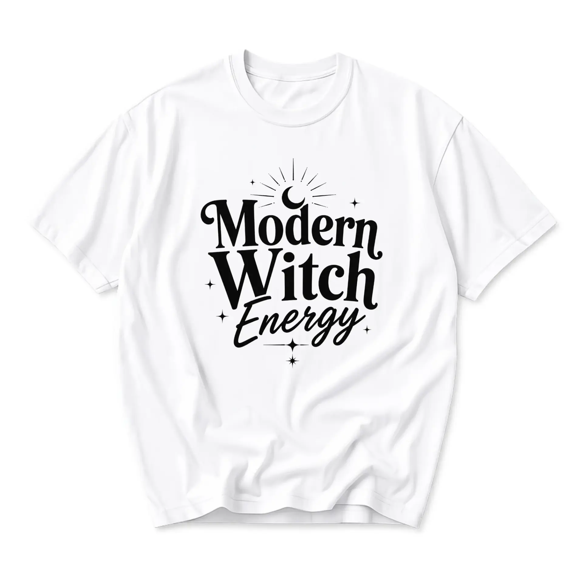 Graphic Tee Modern Witch Energy Celestial Aesthetic Unisex Shirt Casual Cotton Apparel for Everyday Outfit Comfort