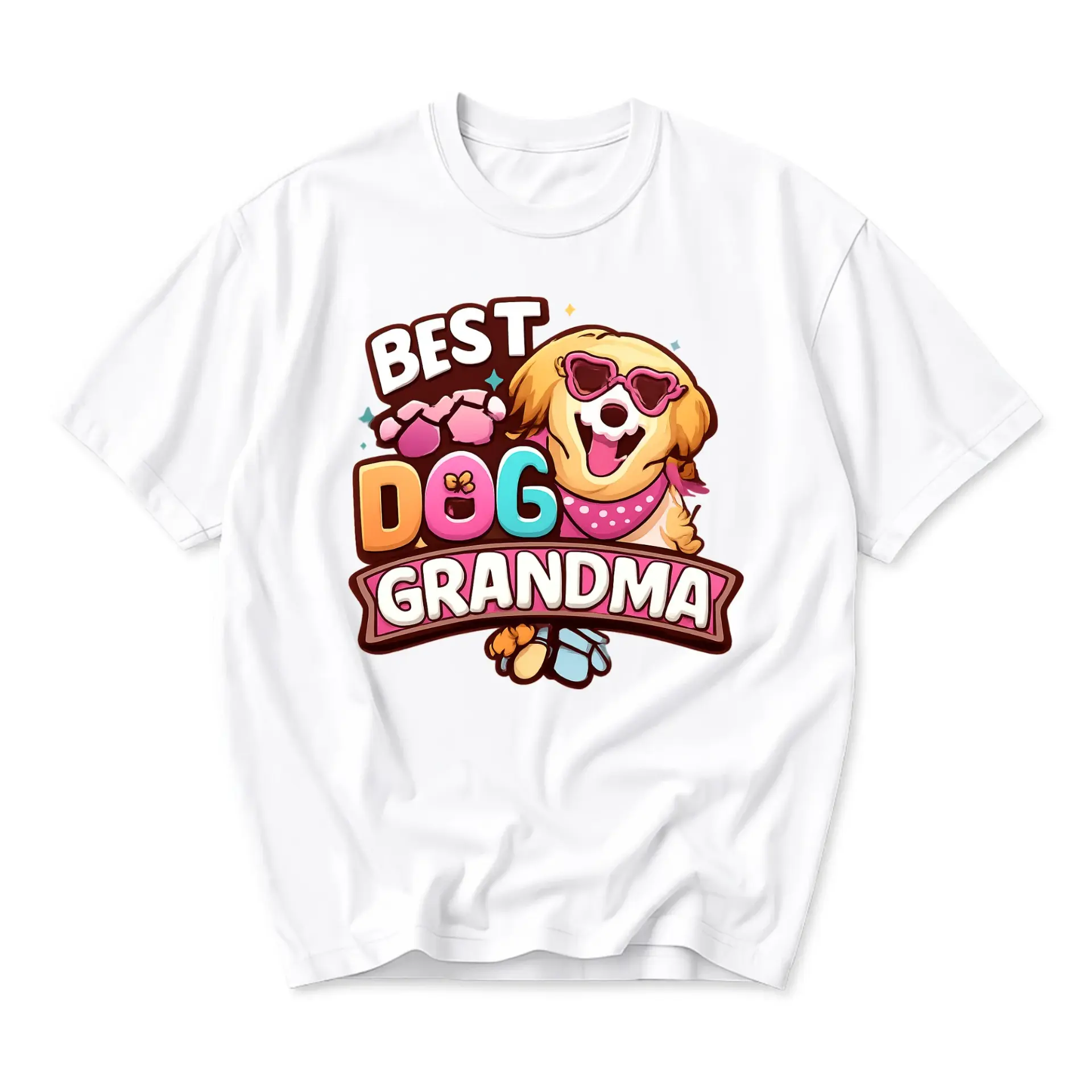 Graphic Tee Best Dog Grandma Shirt Cute Pet Lover Apparel Casual Unisex Crew Neck Short Sleeve Cotton Fashion Top