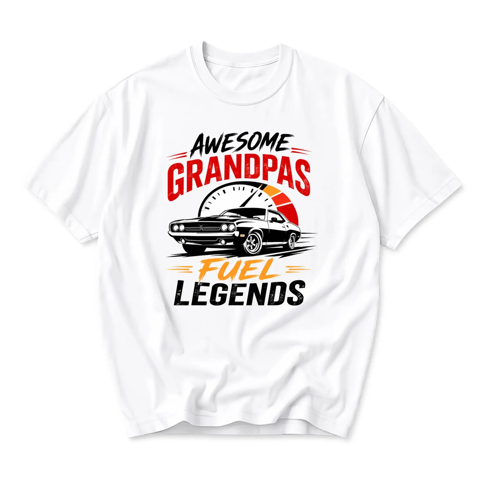Graphic Tee Awesome Grandpas Legends Car Enthusiast Vintage Muscle Print Casual Unisex Crew Neck T-Shirt