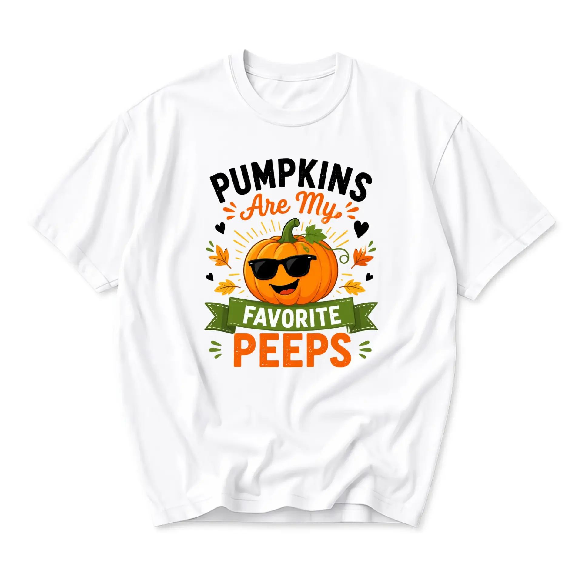 Graphic Tee Unisex T-Shirt Featuring Cool Pumpkin with Sunglasses and Fall Season Inspired Autumn Seasonal Quote
