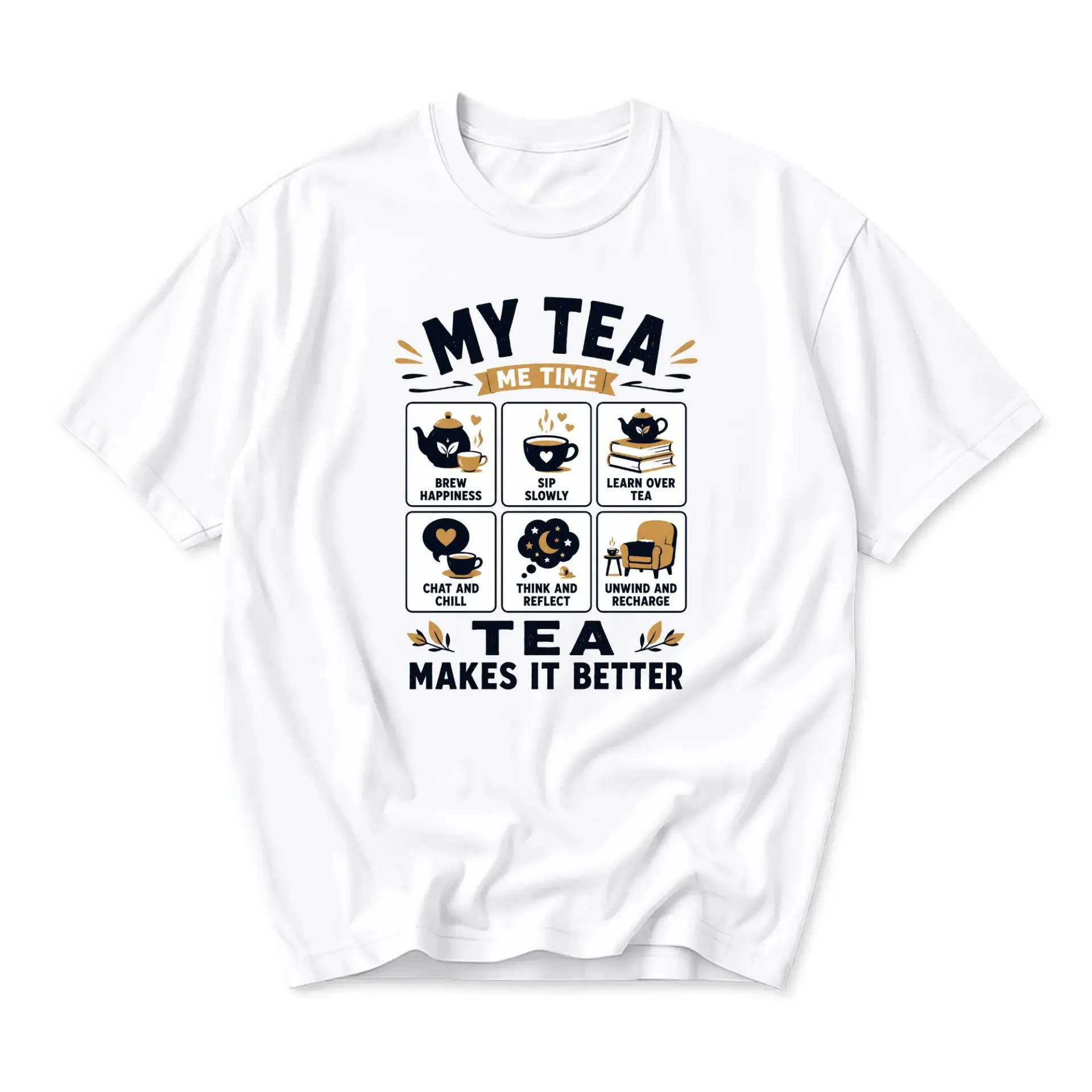 Graphic Tee My Funny Shirt Unisex Cotton Casual Apparel for Relaxation Enthusiasts and Hot Beverage Lovers