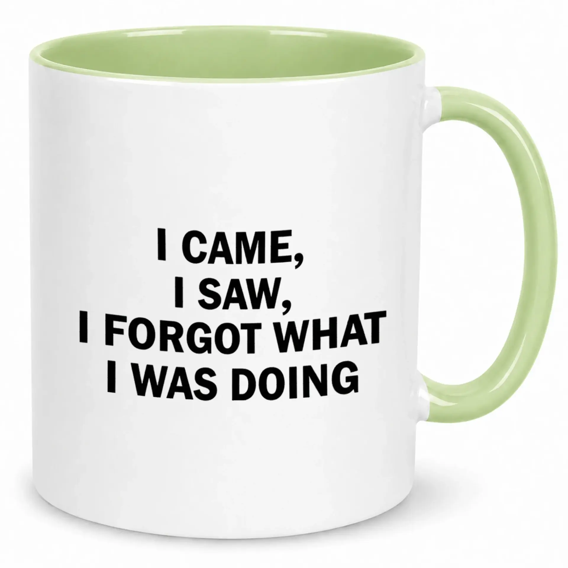 Funny Ceramic Coffee Mug with Witty Quote I Came I I Forgot What Doing Humorous Drinkware for Home or Office Gift
