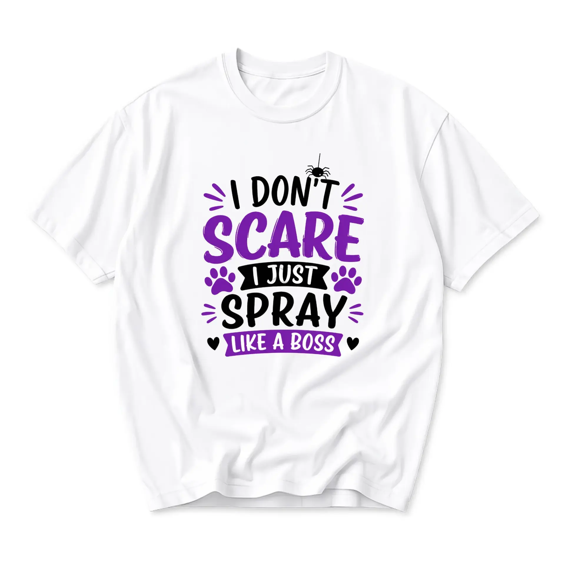 Funny Shirt I Dont Scare I Just Spray Like a Boss Graphic Tee Unisex Casual Short Sleeve Cotton Blend Top