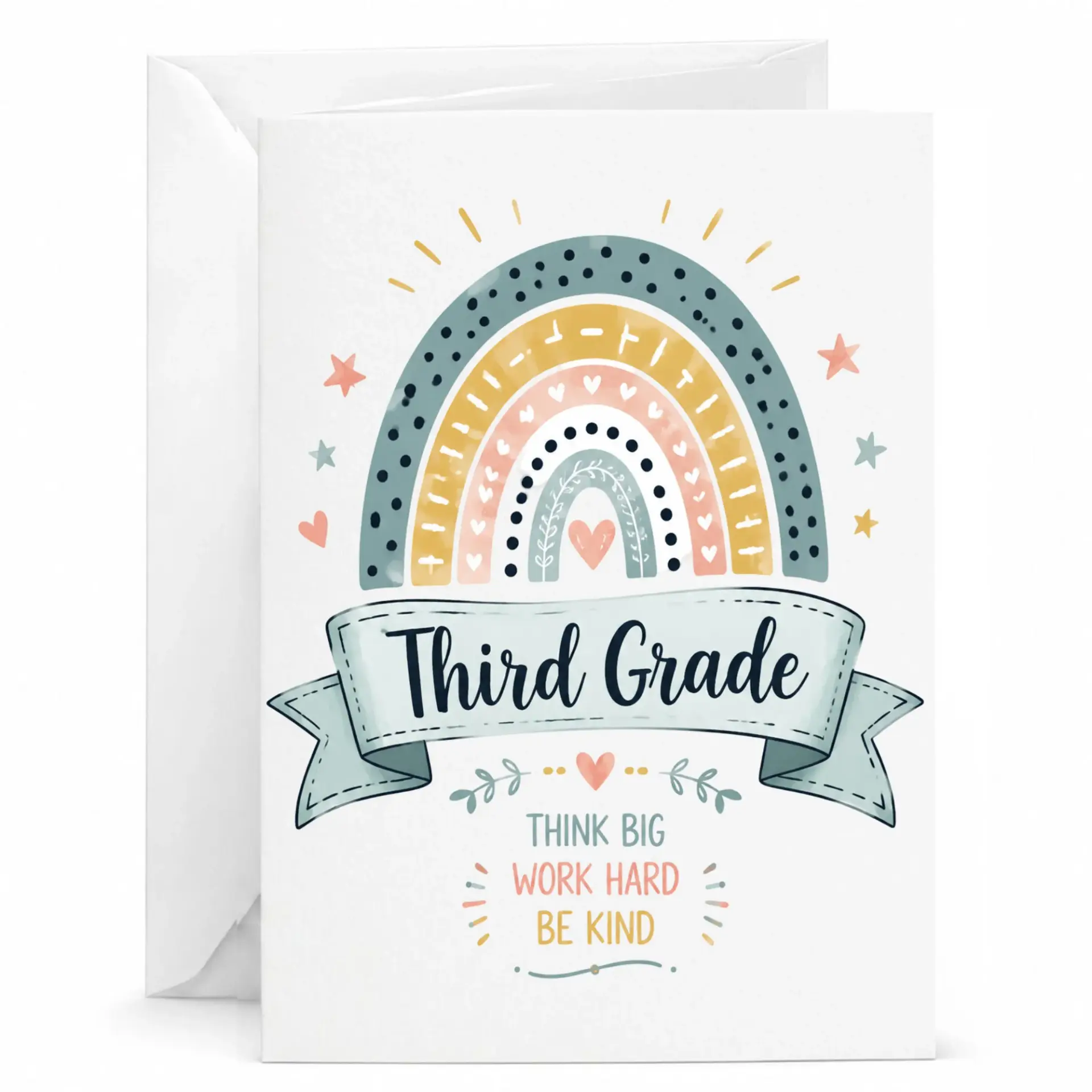 Personalized Greeting Card Rainbow Inspirational Note