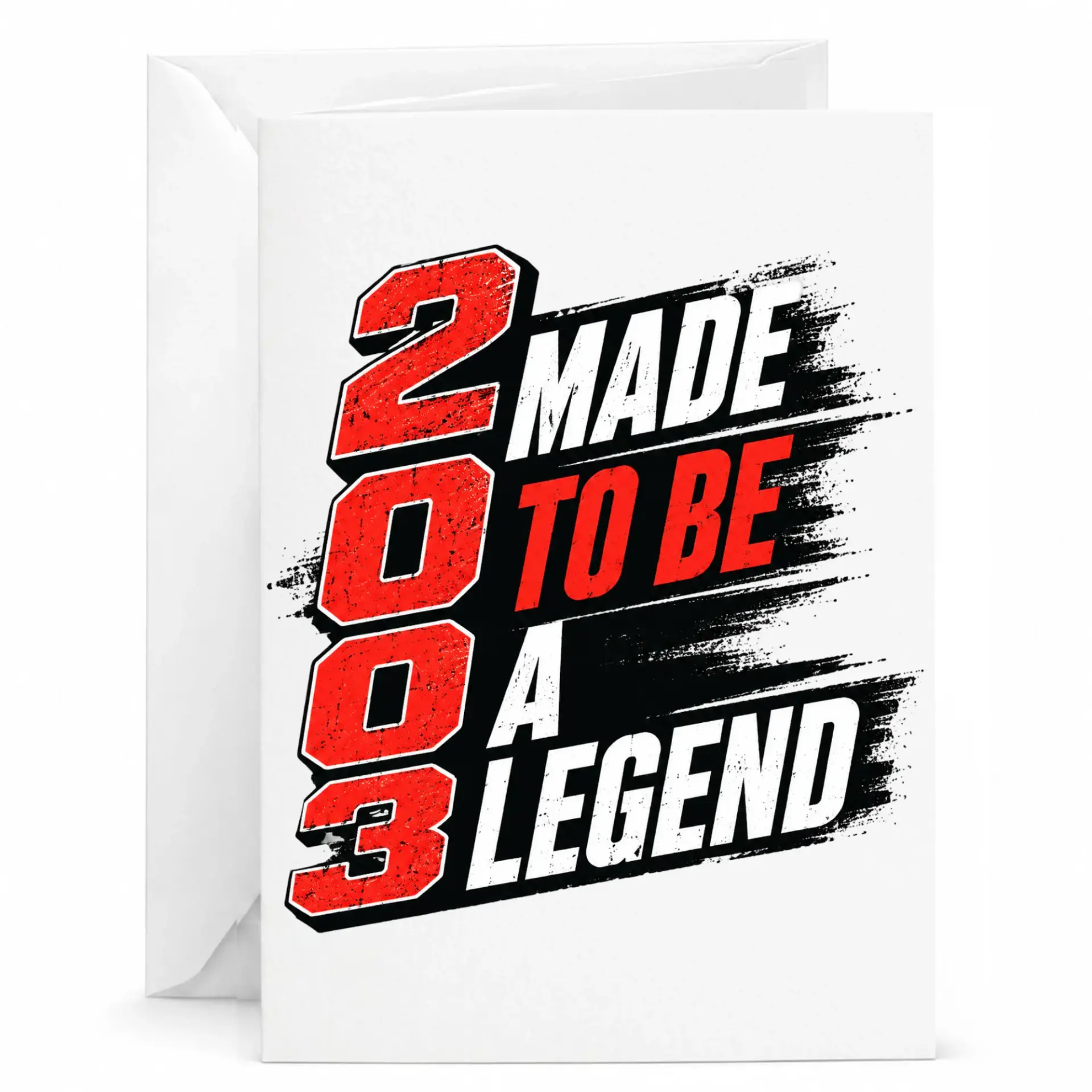 Birthday Card 2003 Made to Be a Legend Funny Vintage Style Retro Graphic Greeting Card for Milestone Birthdays