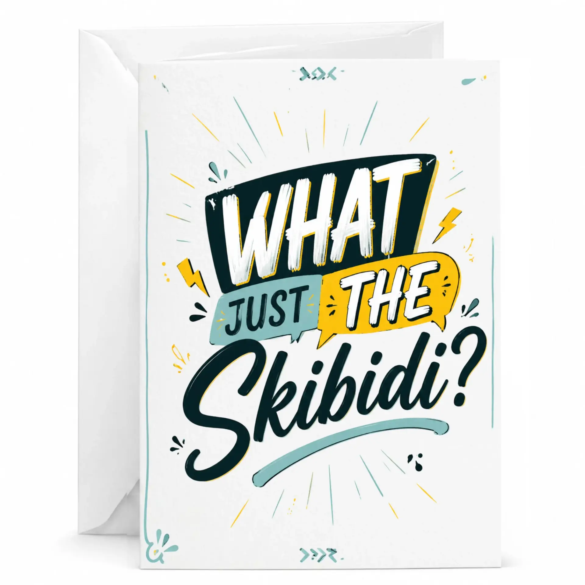 Funny Greeting Card What Just the Skibidi Humor Message for Birthday Congratulations Anniversary or Just Because