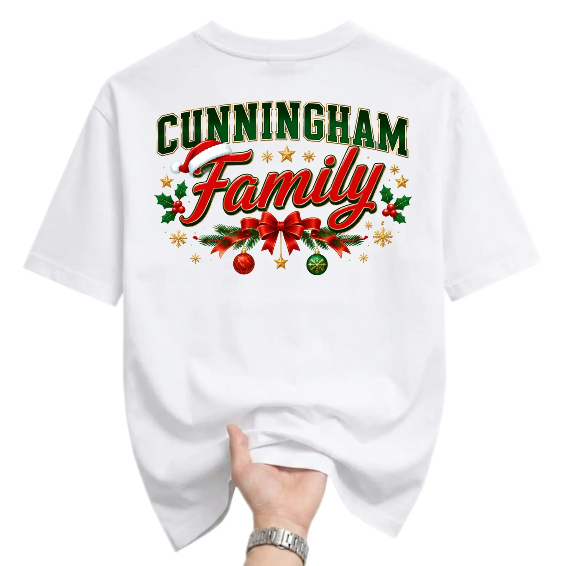 T-shirt Family Christmas Holiday Graphic Tee Unisex Short Sleeve Crew Neck