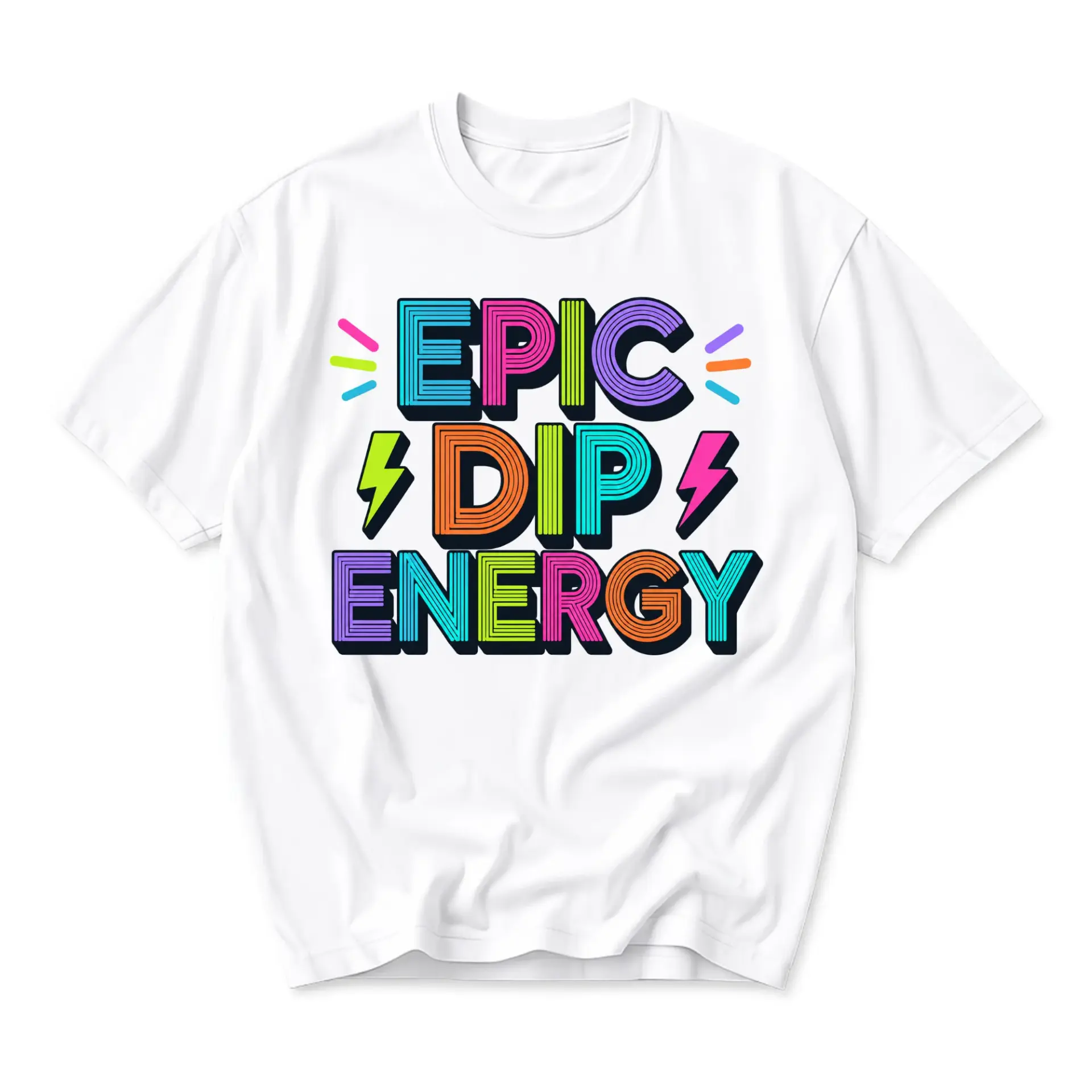 Funny Shirt Epic Dip Energy Graphic Tee Unisex Crew Neck Casual Cotton Blend Apparel for Everyday Wear and Self Expression