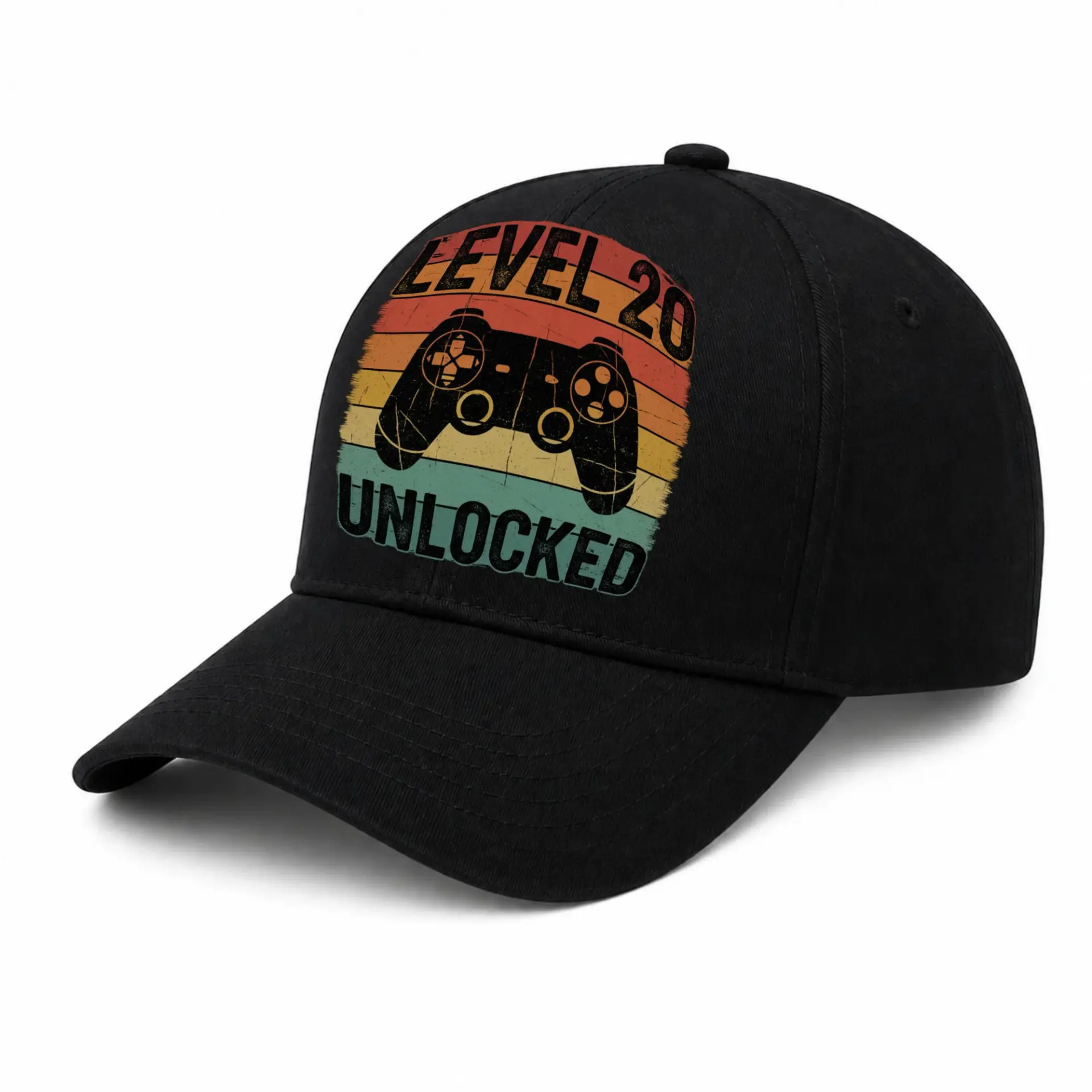 Baseball Cap Level 20 Unlocked Gaming Design Cotton Dad Hat Accessory