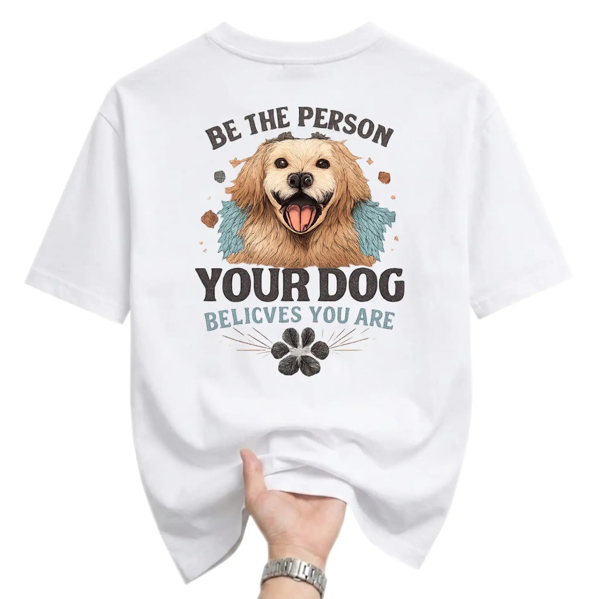 Funny Shirt Be the Person Your Dog Believes You Are Graphic Tee Unisex