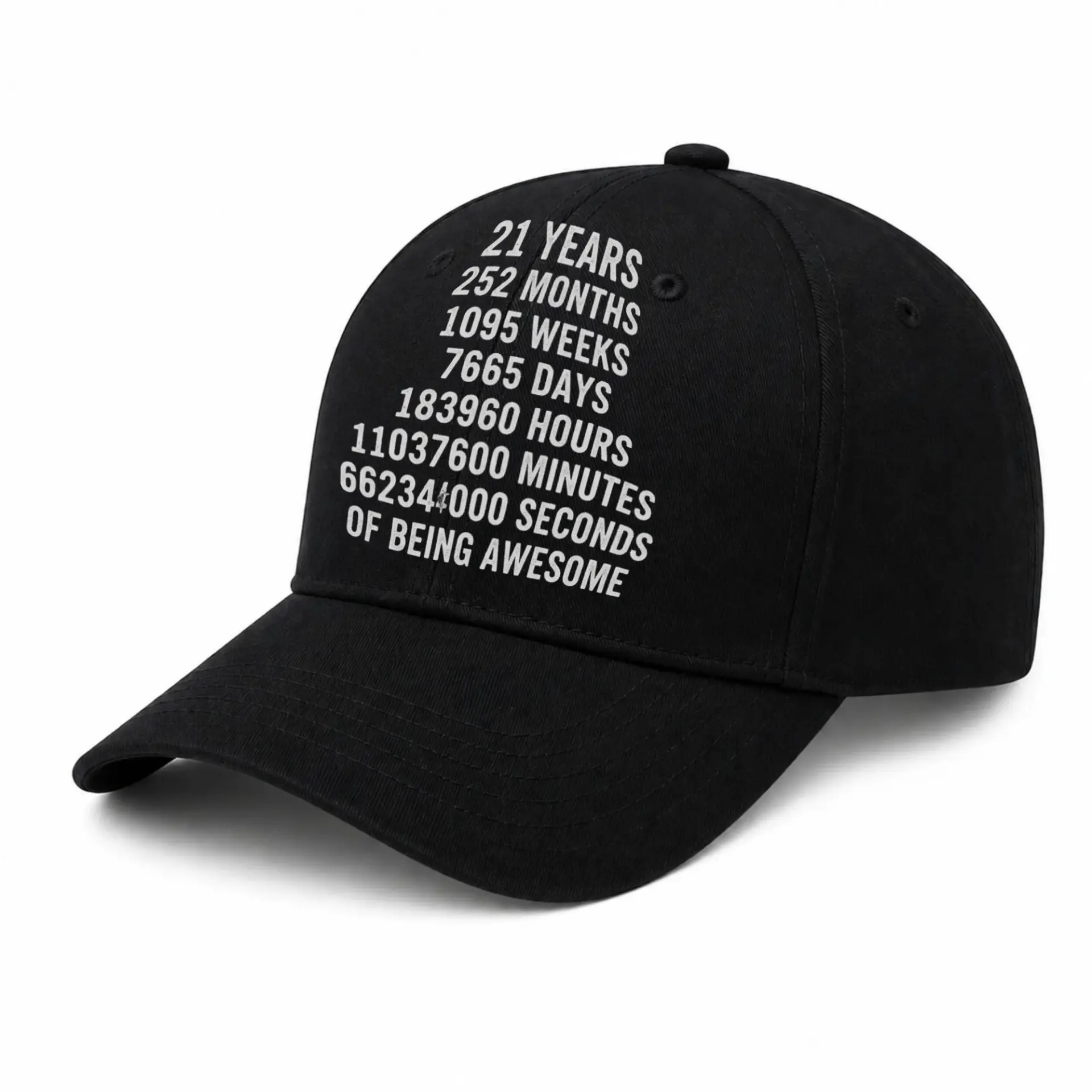 Baseball Cap 21 Years of Being Awesome Graphic Print Casual Dad Hat