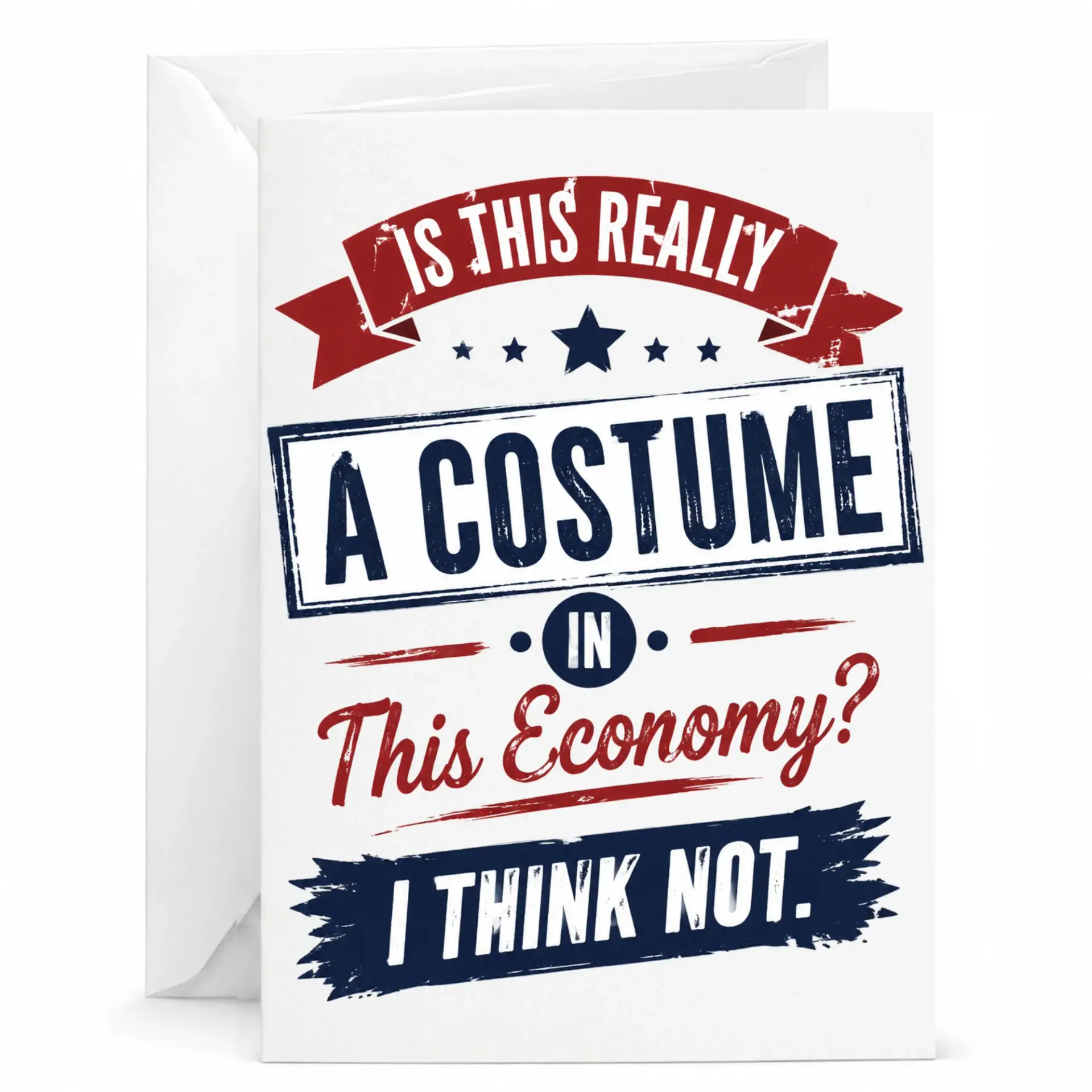 Funny Greeting Card Is This Really a Costume in I Think Not Sarcastic Humor 5x7 Inches