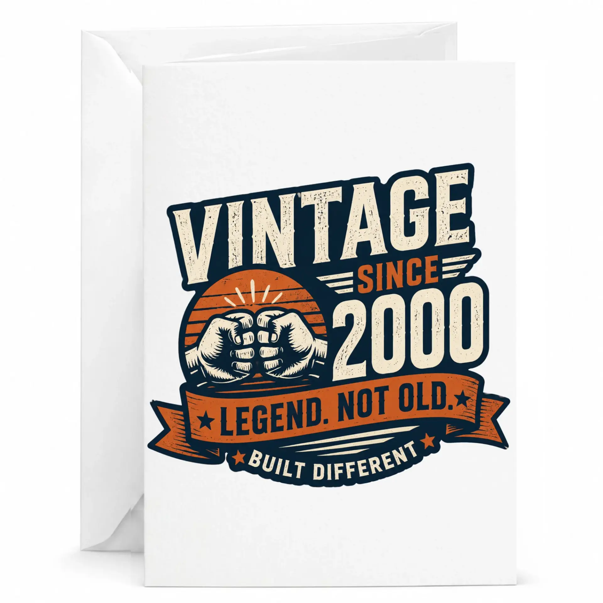 Birthday Card Vintage Since 2000 Legend Not Old Built Different Greeting Card for Milestone Celebrations