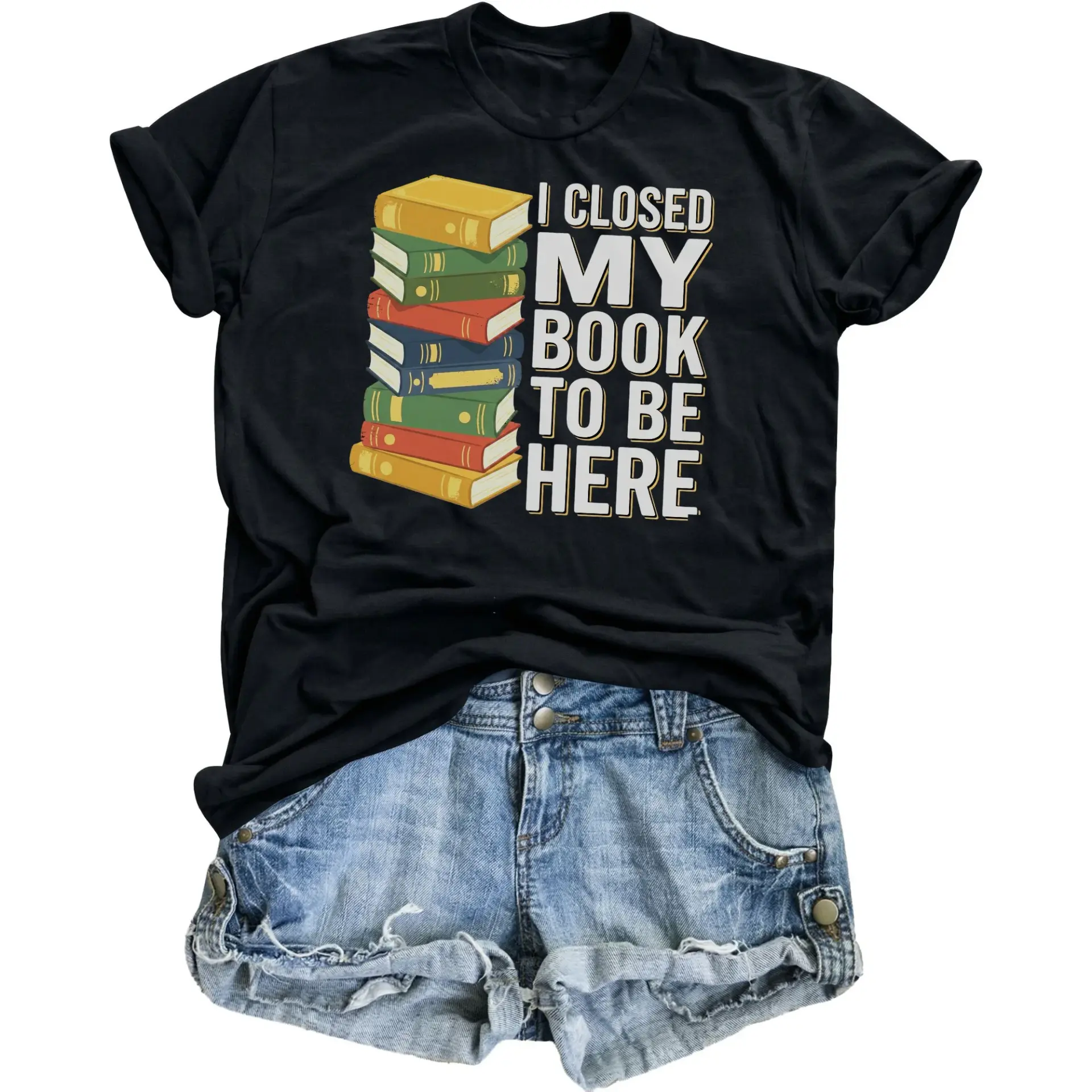 Funny Graphic Tee for Book Lovers I Closed My to Be Here Unisex Casual Cotton Crew Neck Reading Enthusiast Shirt